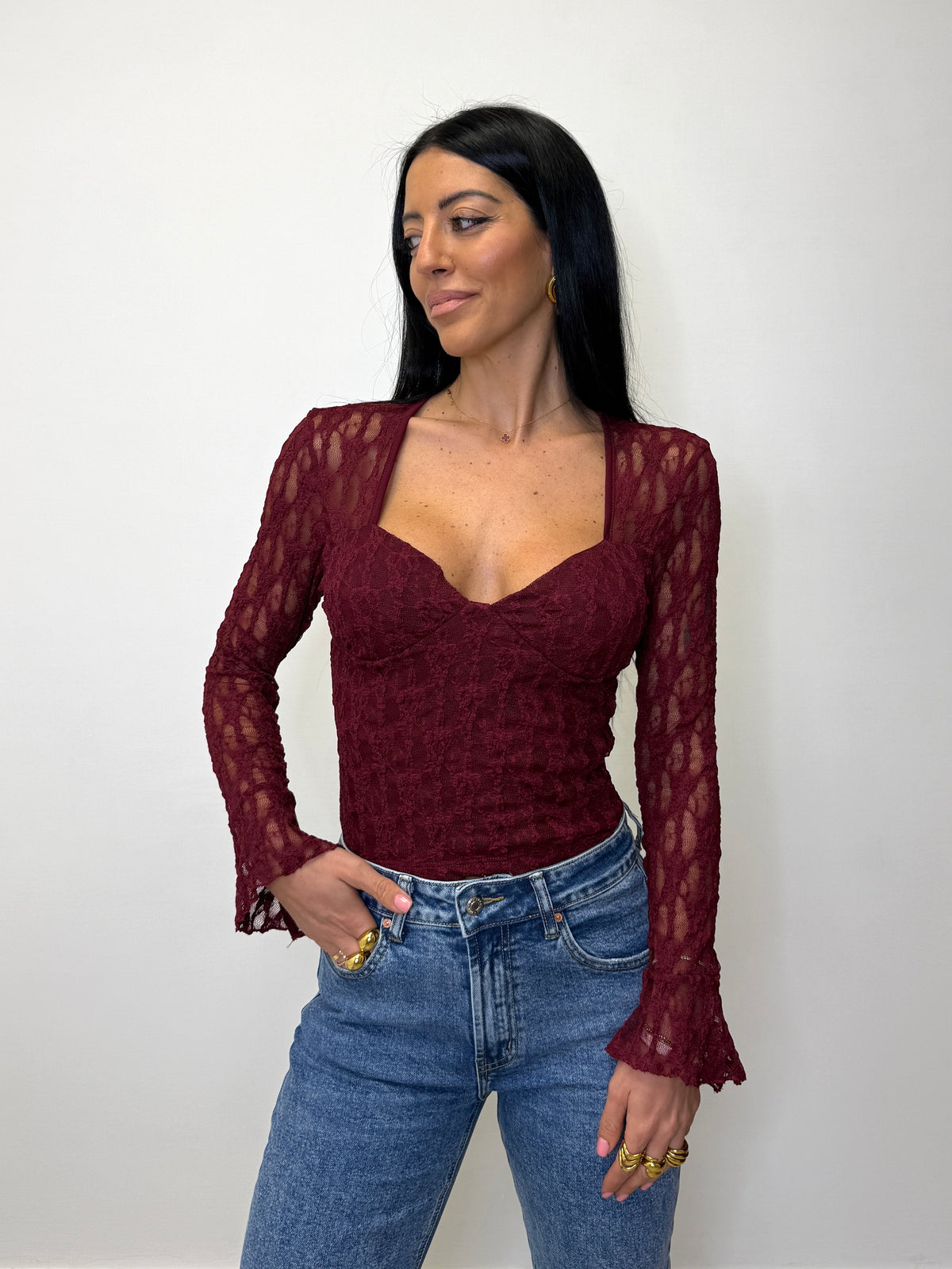 MAGLIA IN PIZZO CON COPPE 16817