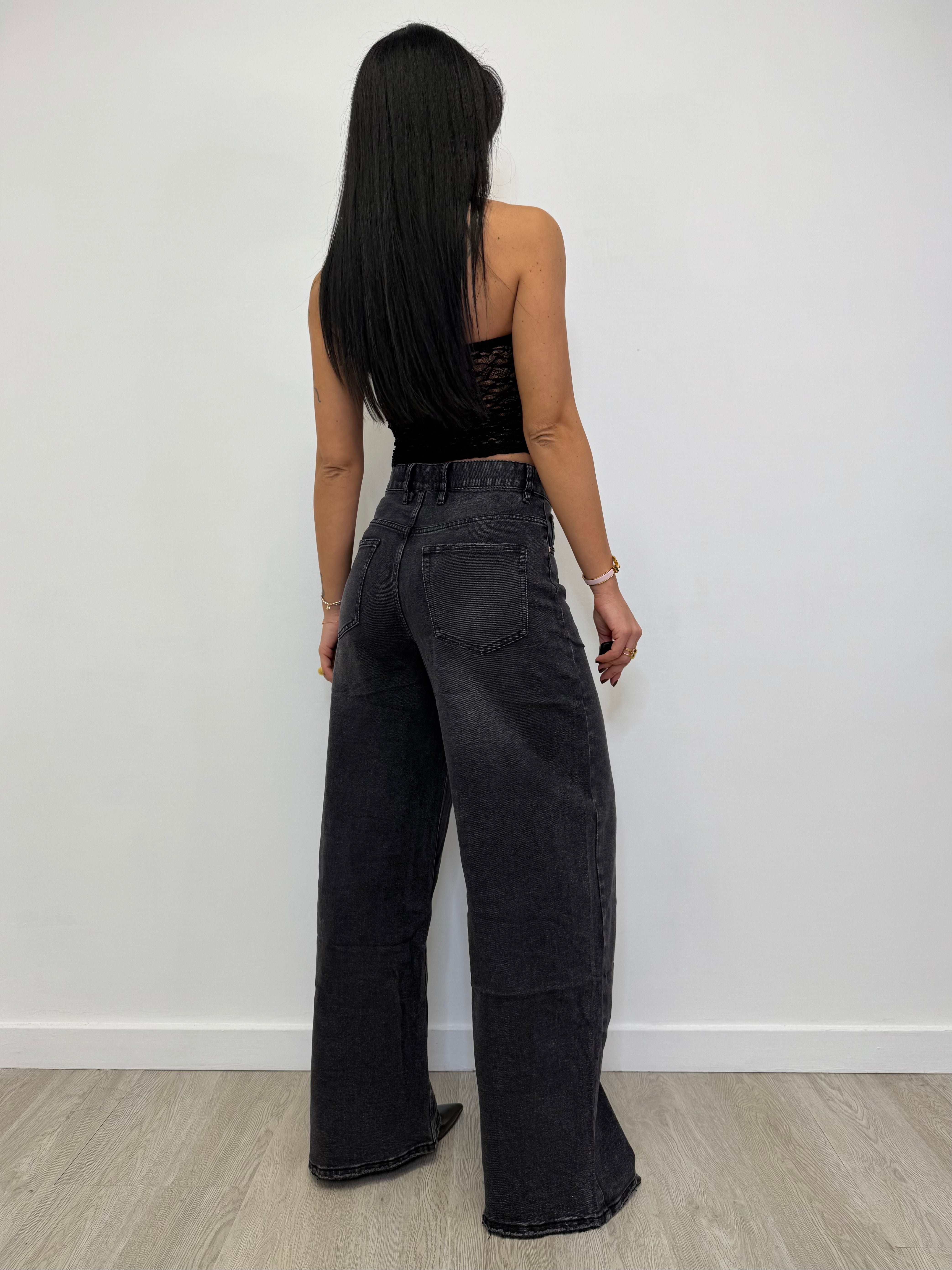 JEANS BAGGY PALAZZO FUME'3926