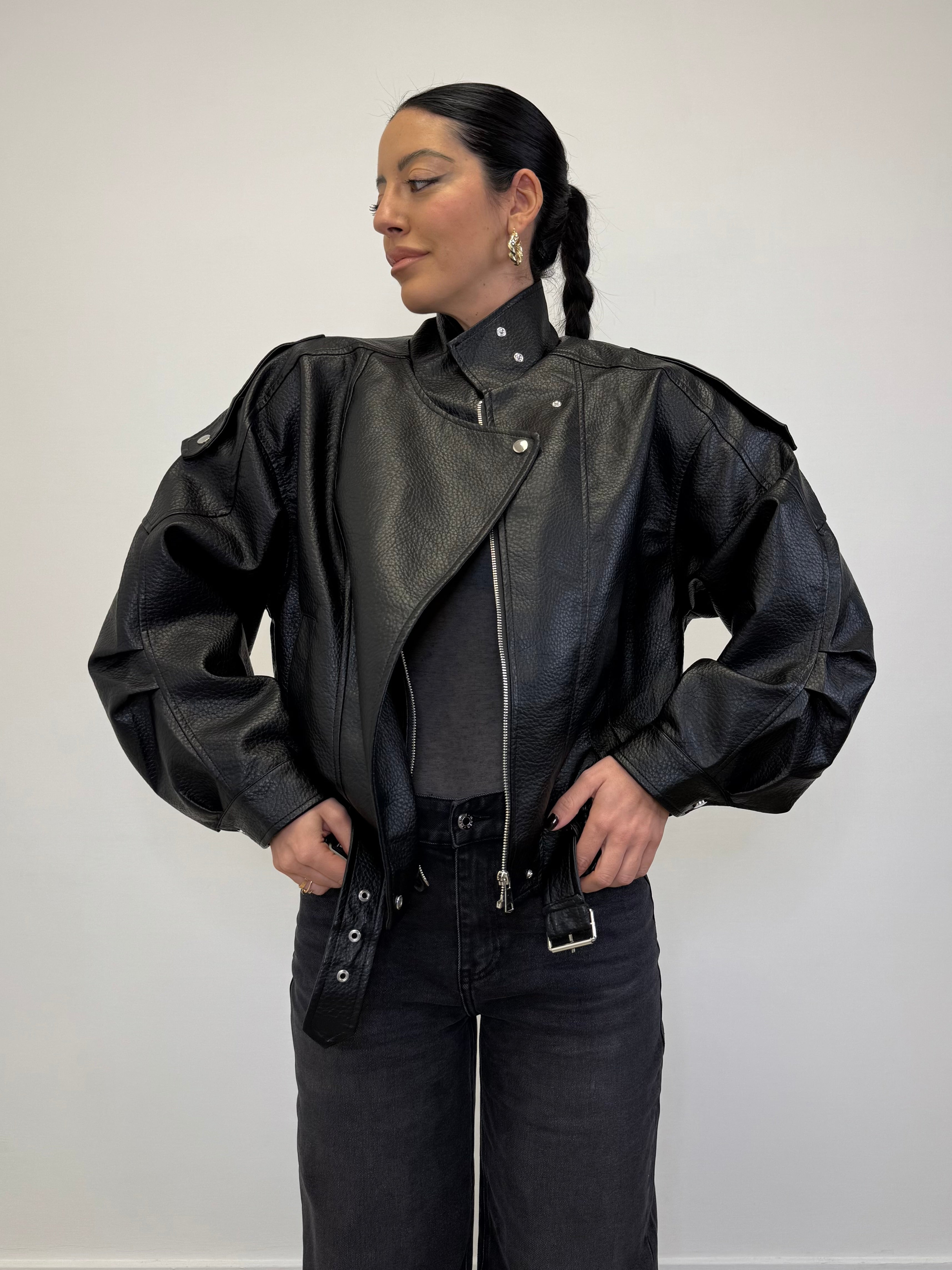 CHIODO EFFETTO PELLE MARTELLATA 6680