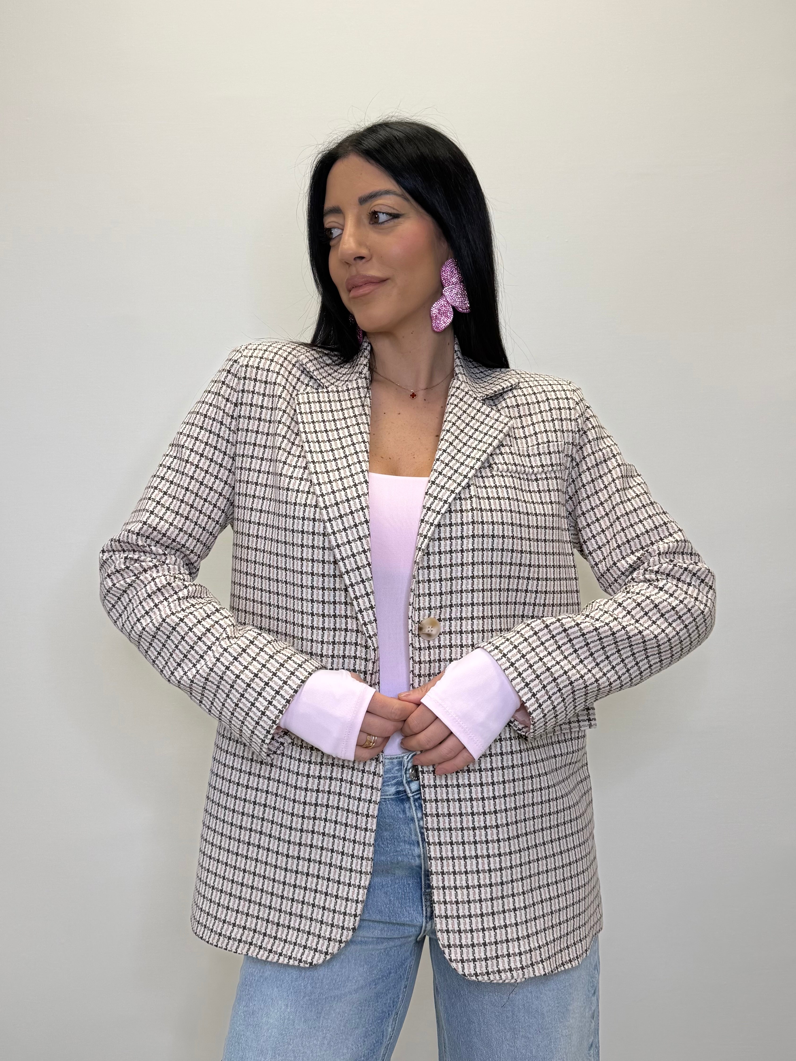 BLAZER PIED DE POULE 2575