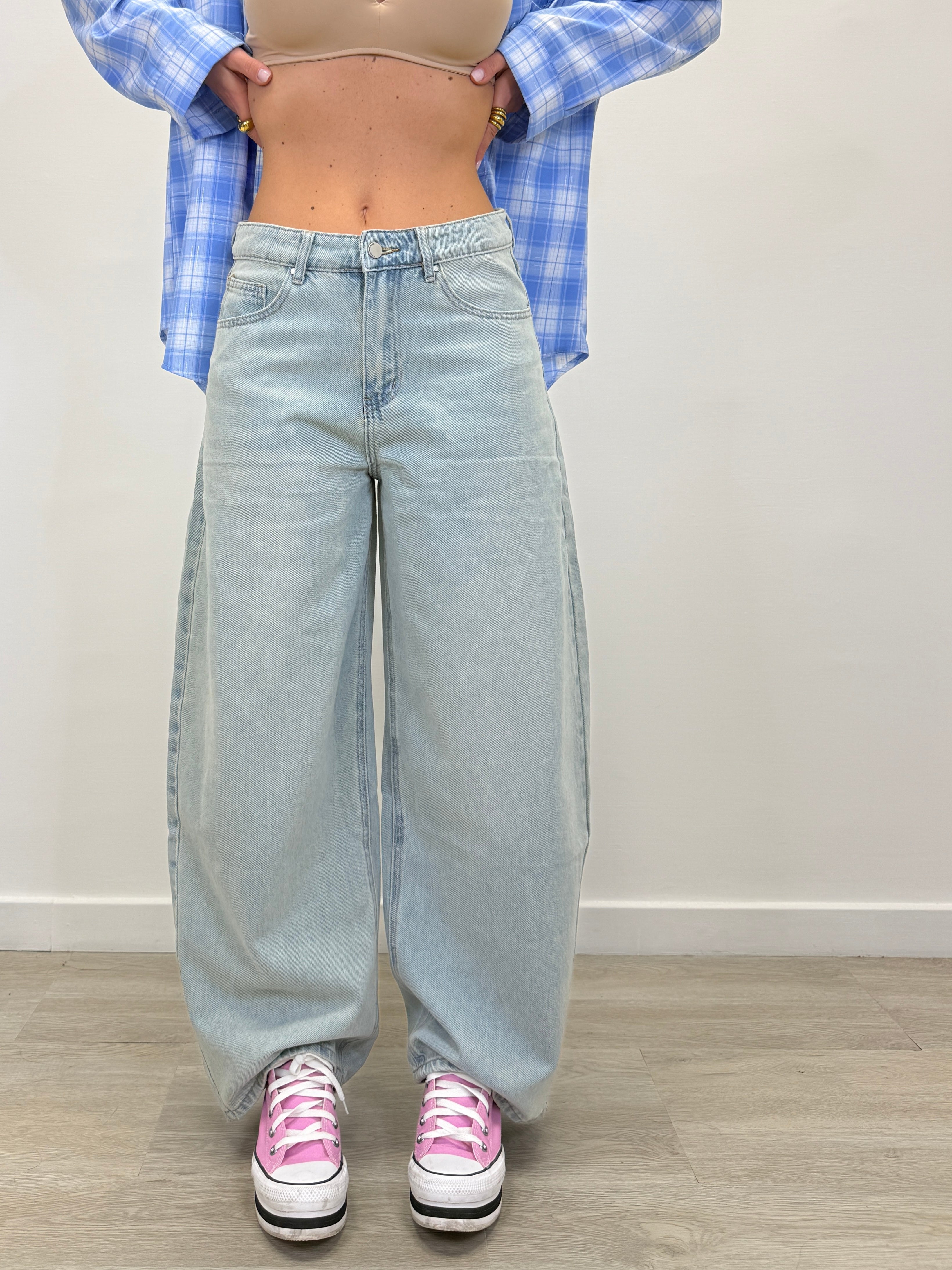 JEANS BARREL LAVAGGIO CHIARO 5145