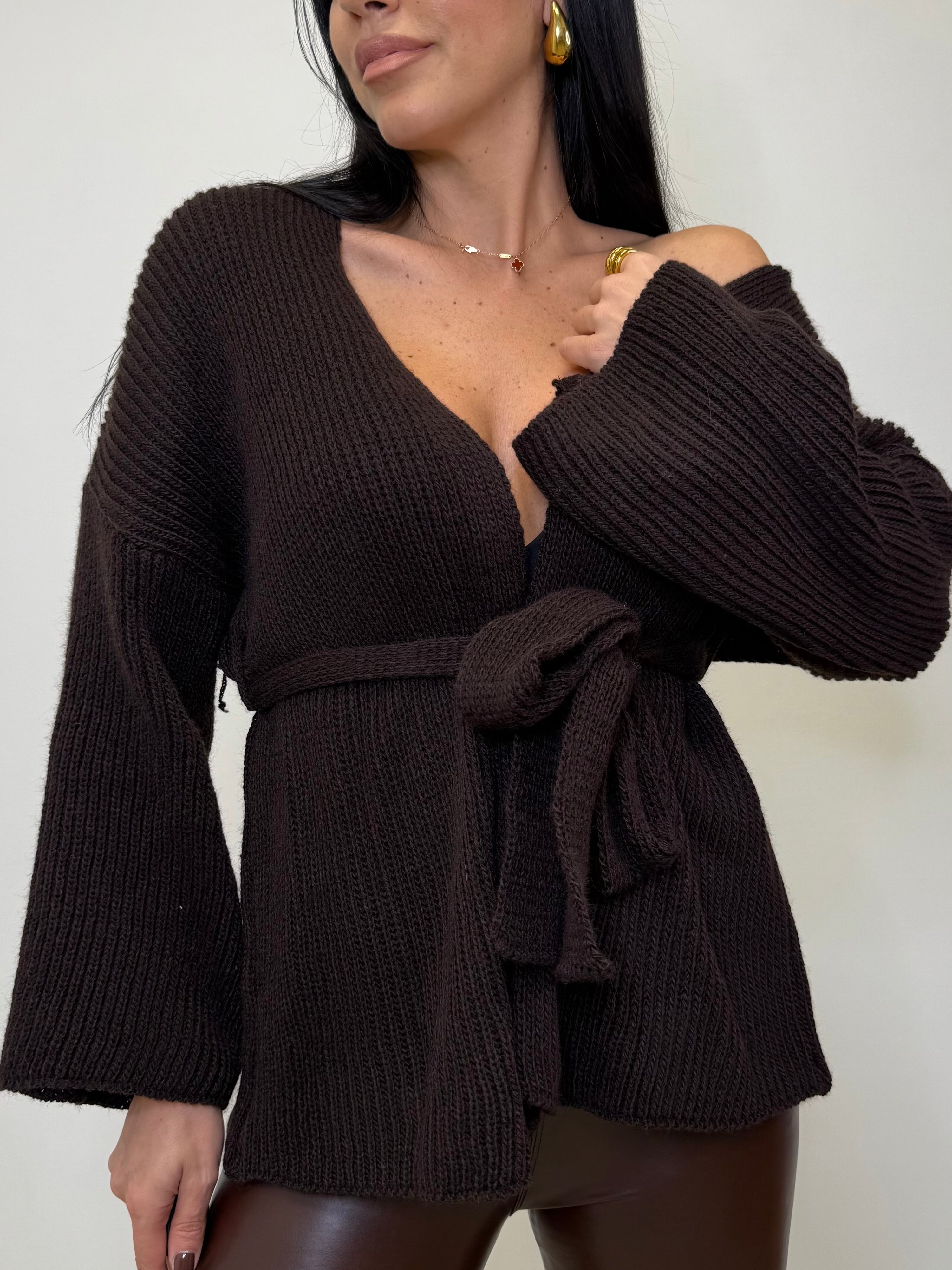 CARDIGAN KIMONO EFFETTO LANA 8755