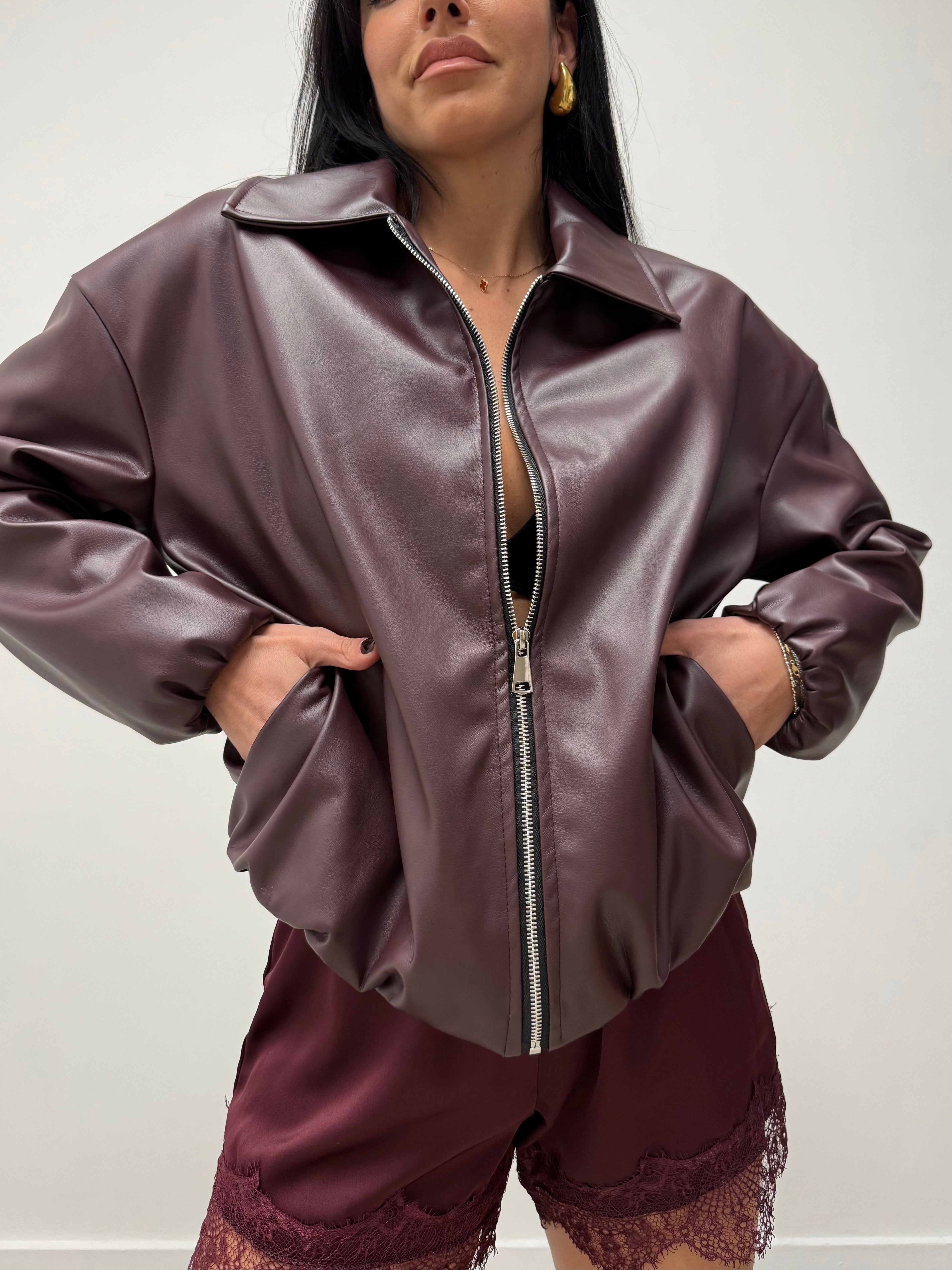 BOMBER SIMIL PELLE VINACCIA 5930