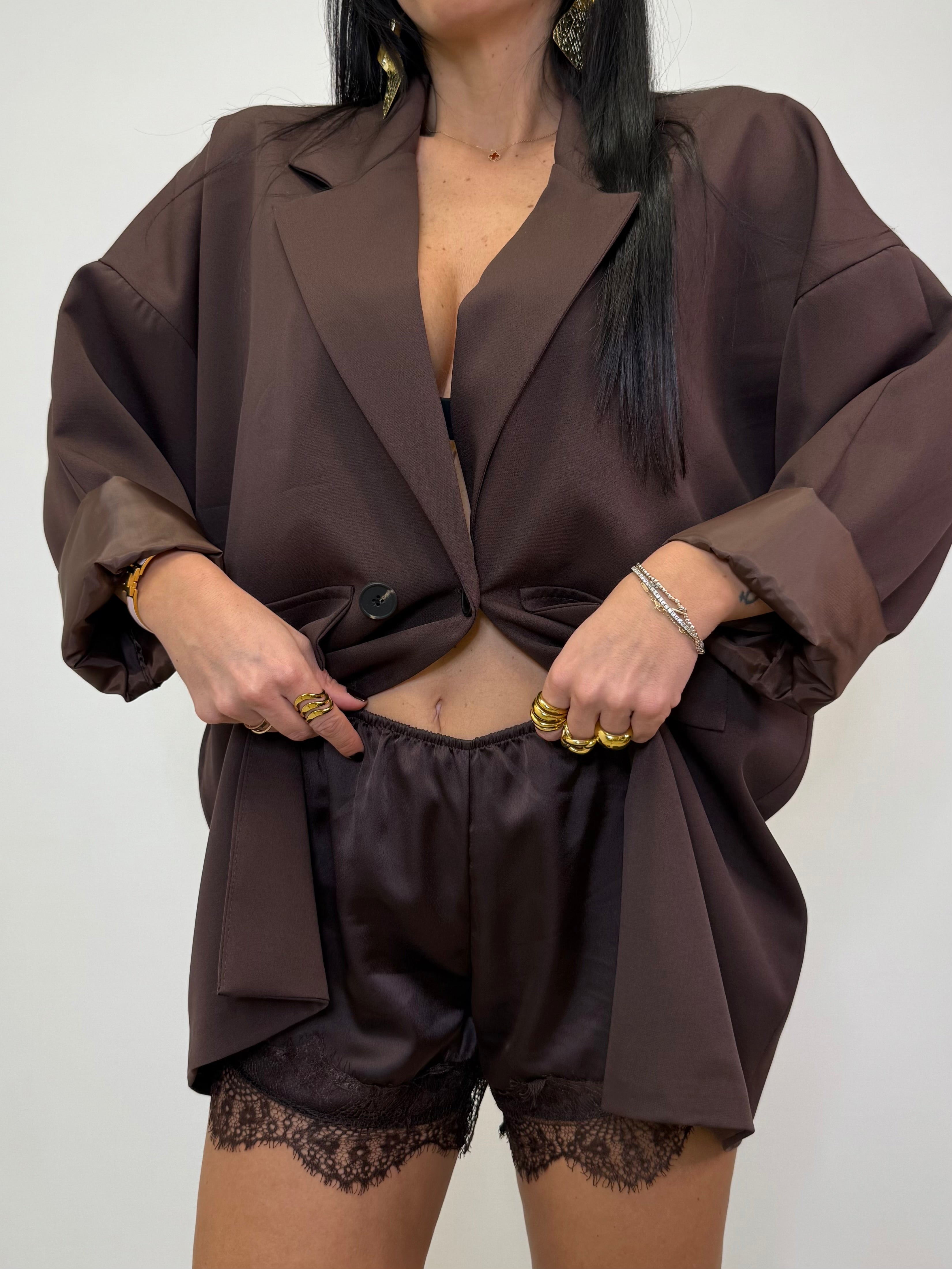 SHORT RASO E PIZZO 7920