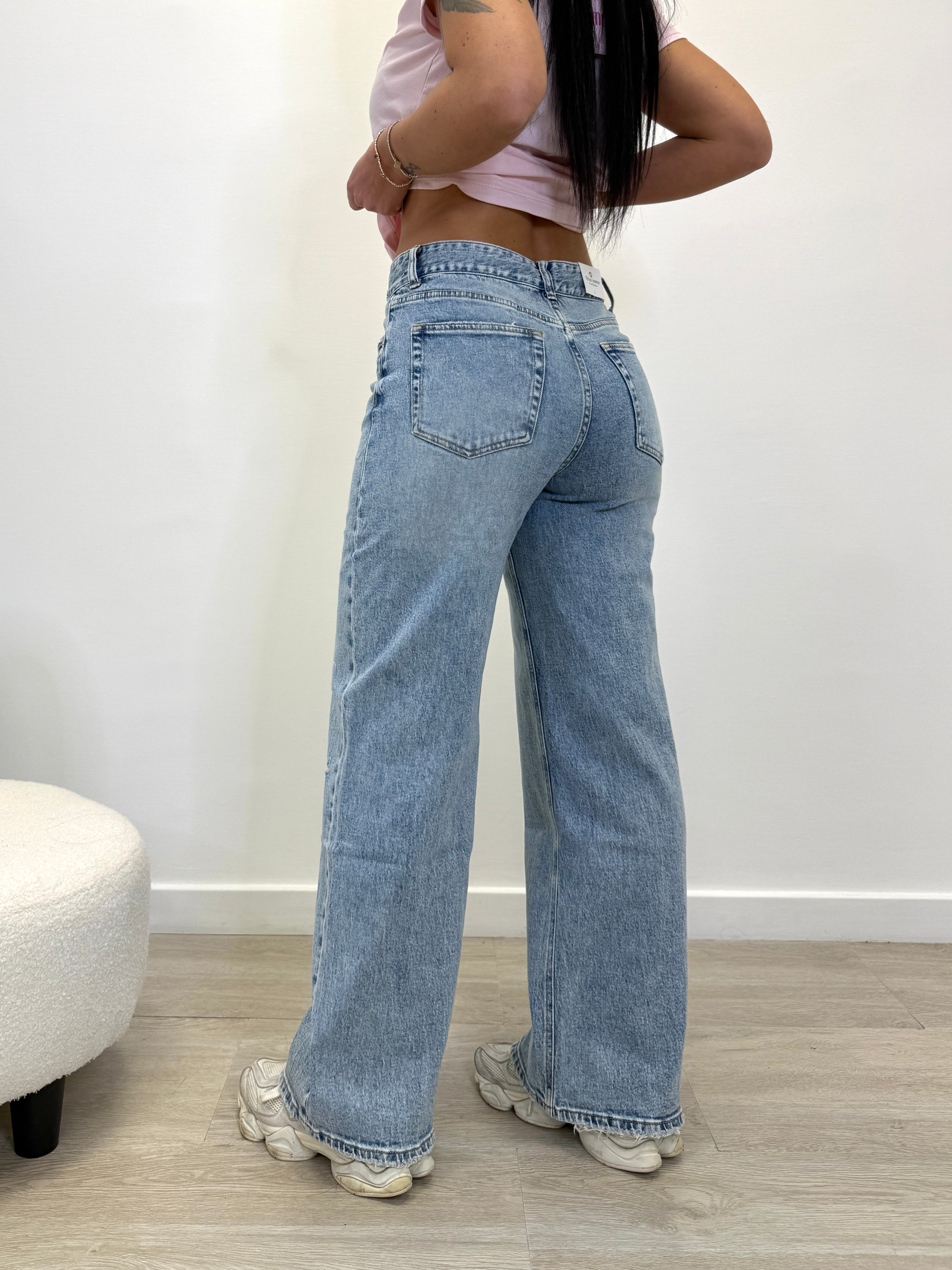 JEANS PALAZZO SEMI ELASTICIZZATO 8000-16
