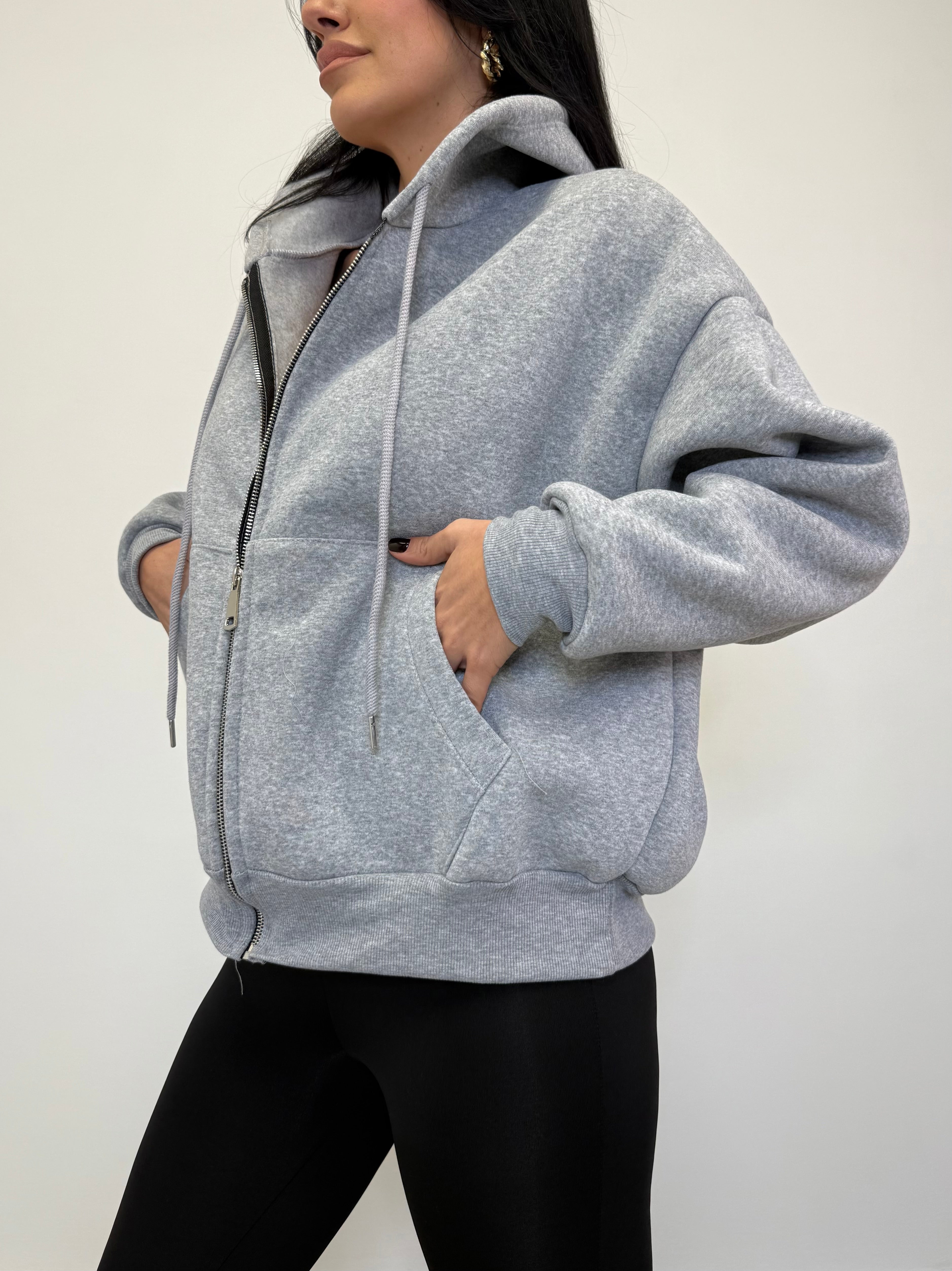 FELPA CON ZIP FELPATA 37652