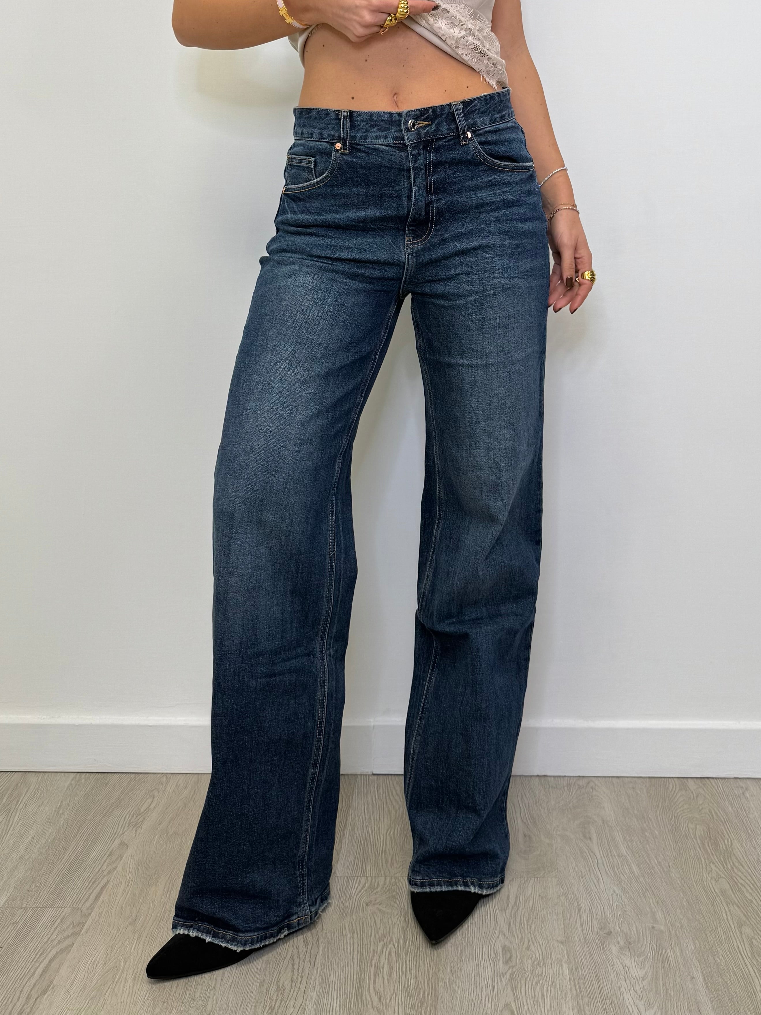 JEANS PALAZZO LAVAGGIO SCURO 3903