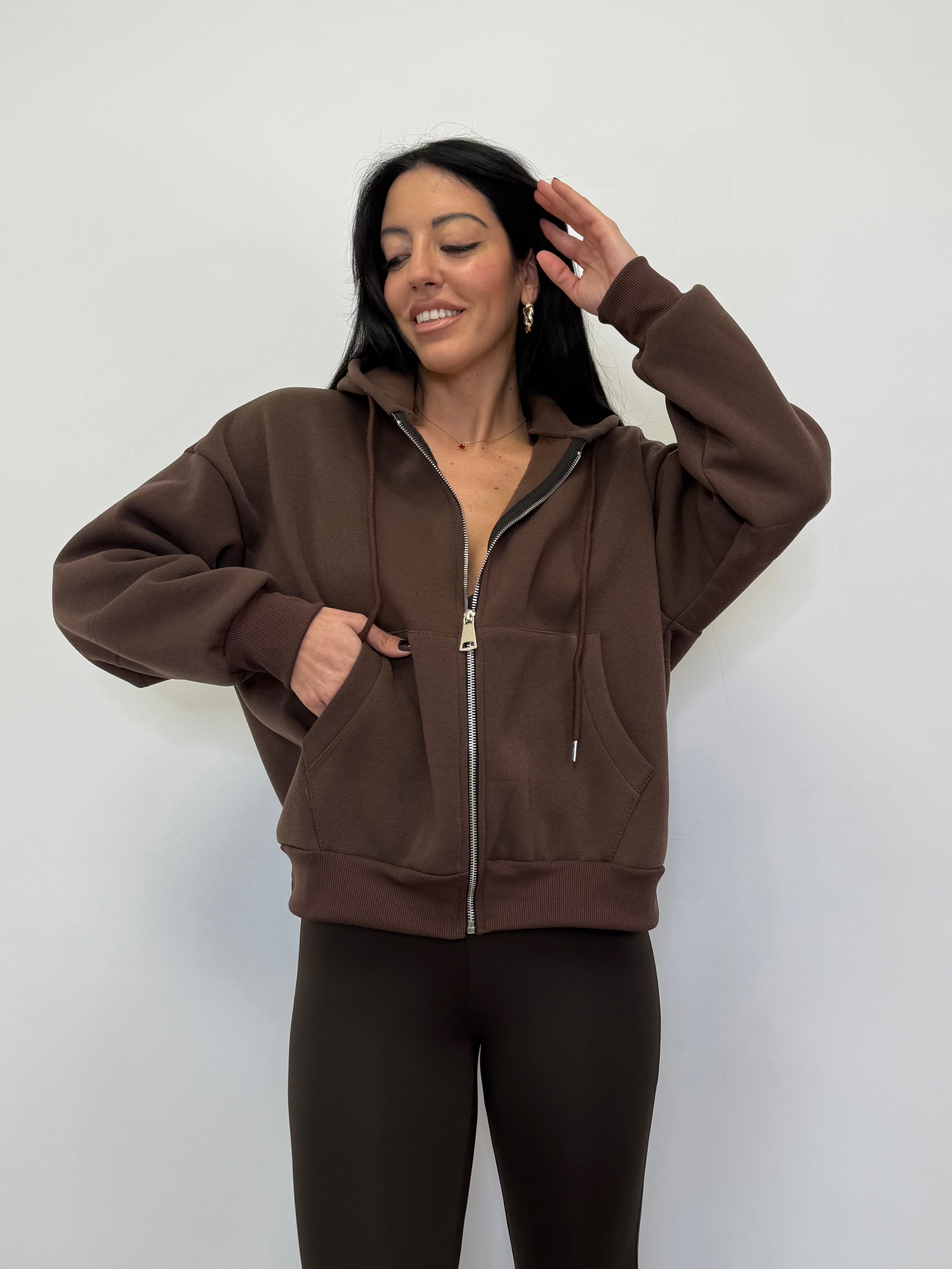 FELPA CON ZIP FELPATA 37652