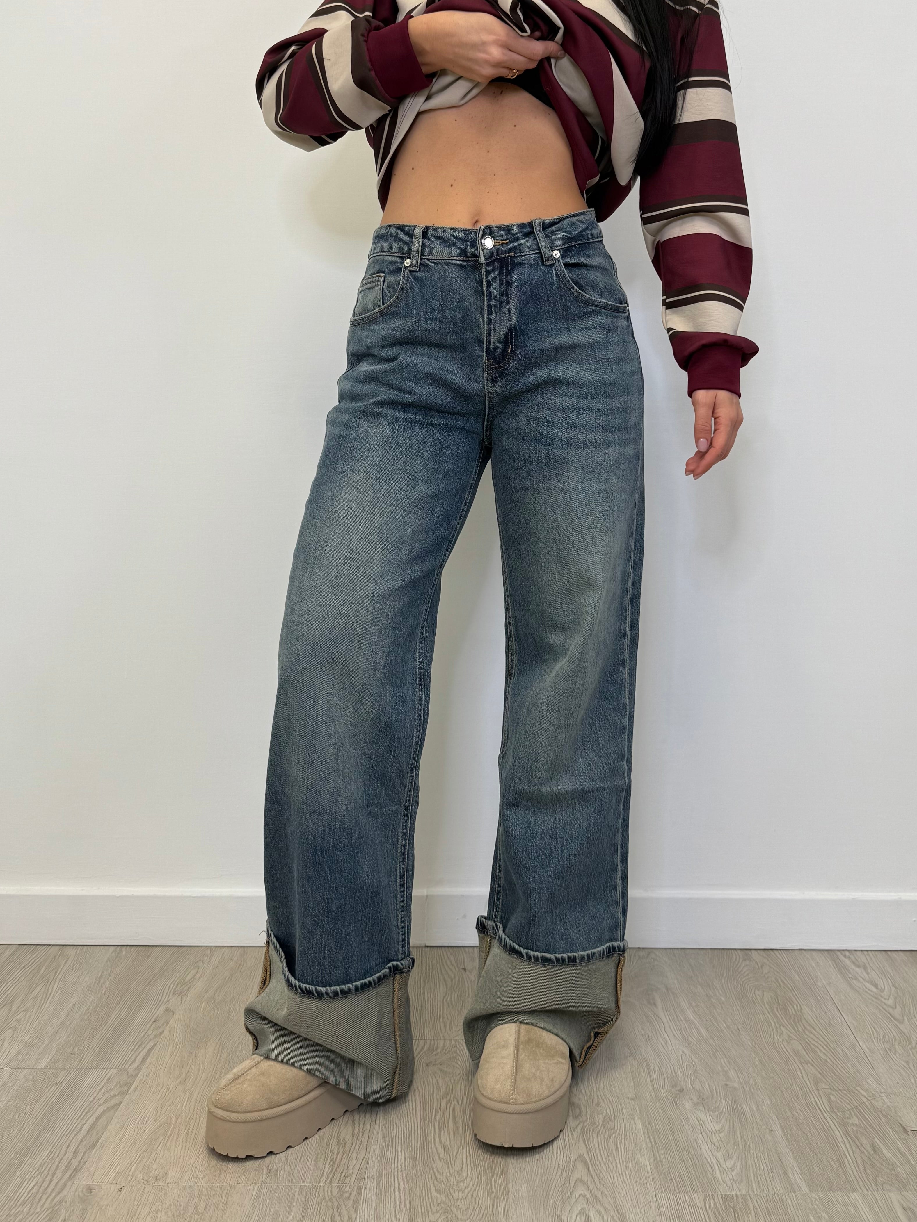 JEANS CON PIEGONI 5028