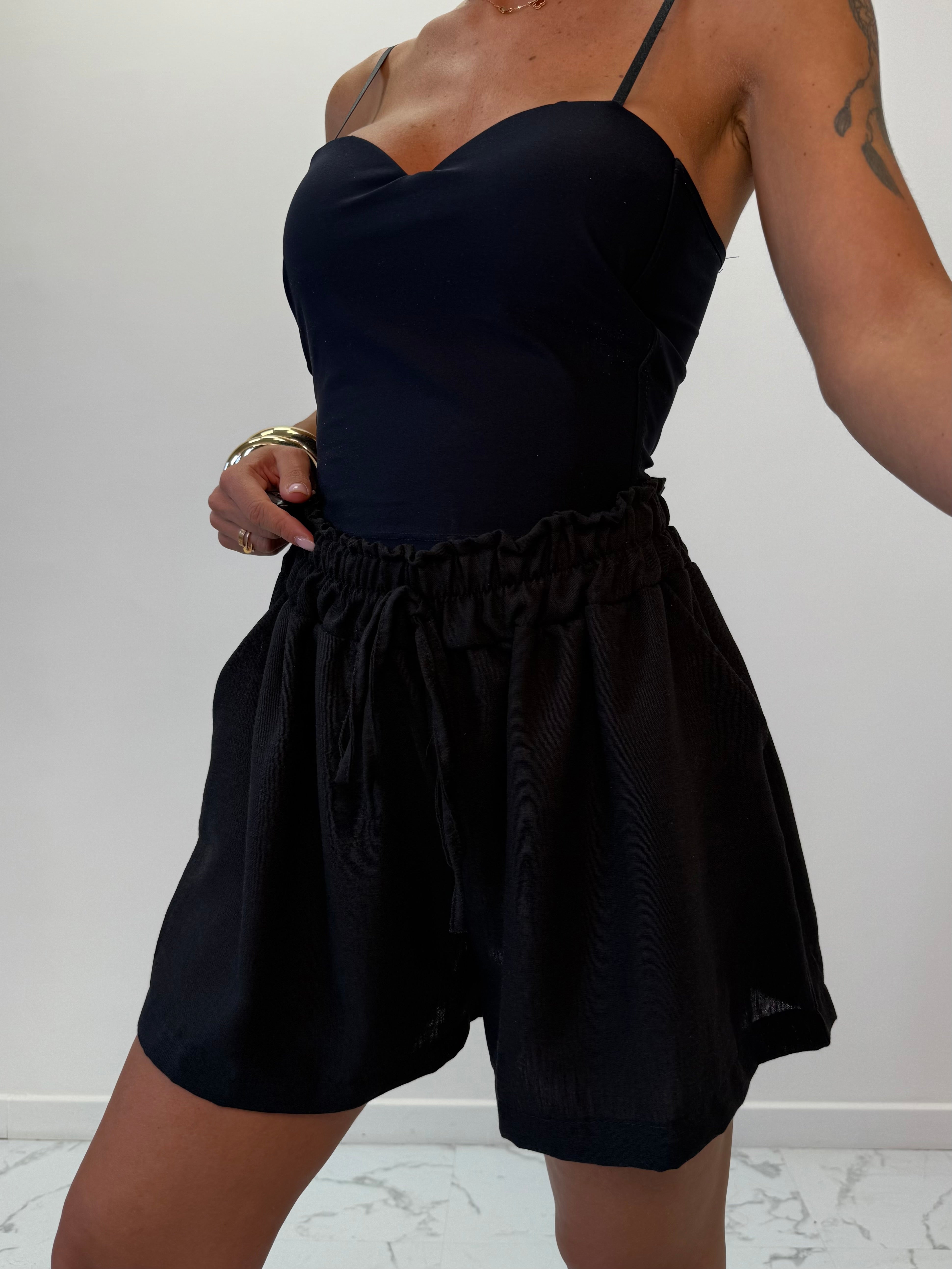 SHORT EFFETTO LINO 1243