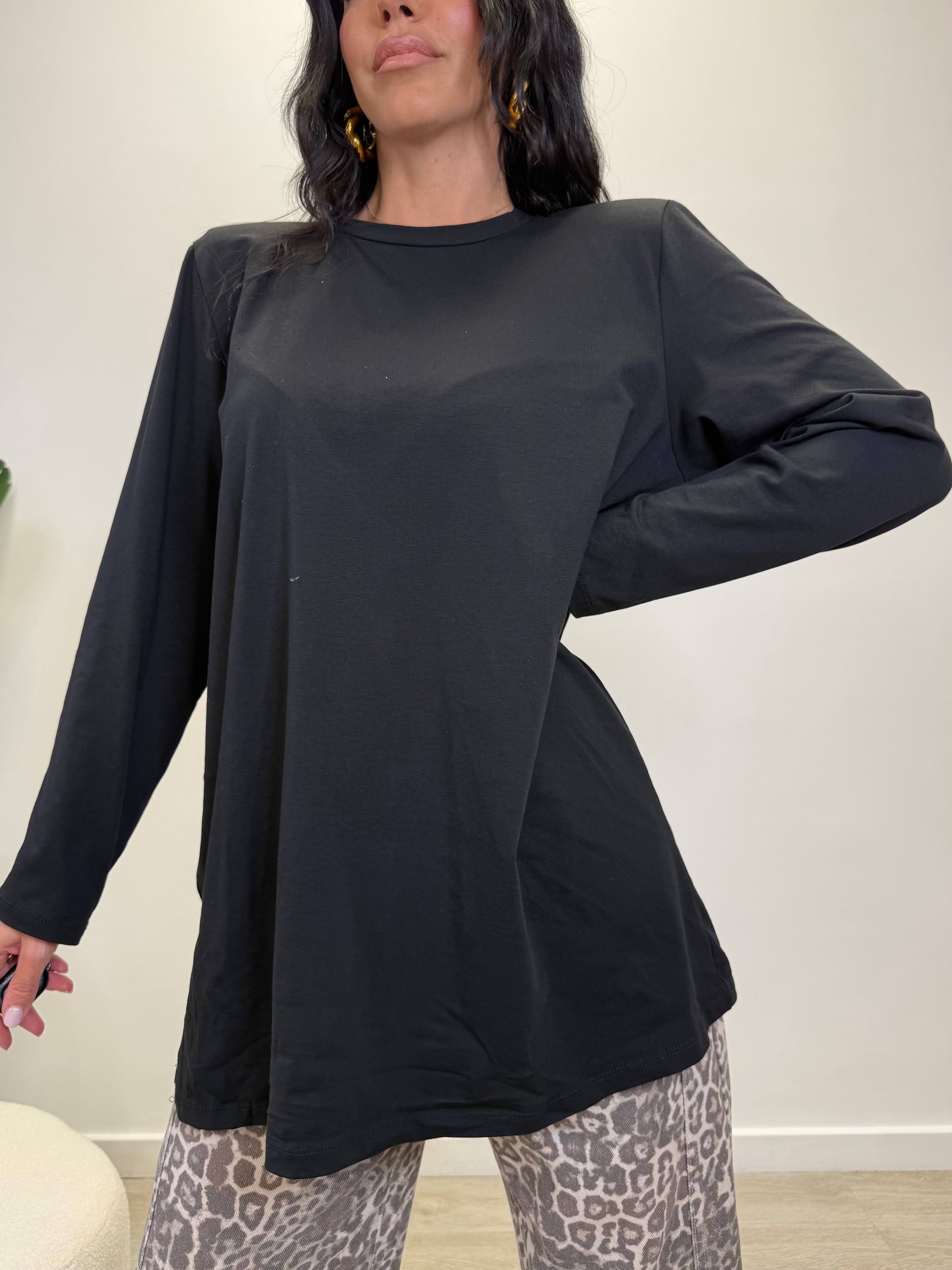 MAXI MAGLIA IN COTONE CON SPALLINE 99231