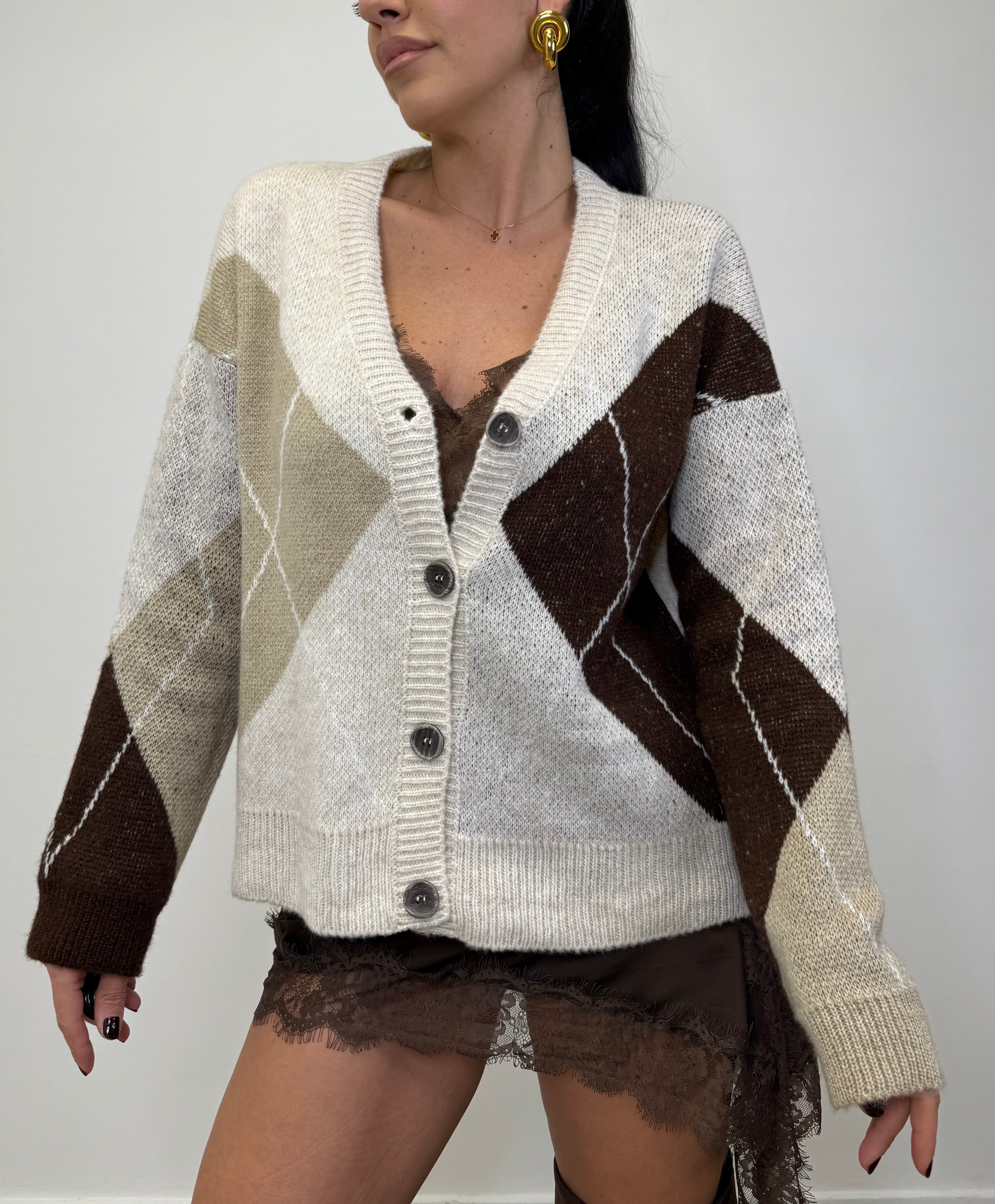 CARDIGAN ROMBI 25853