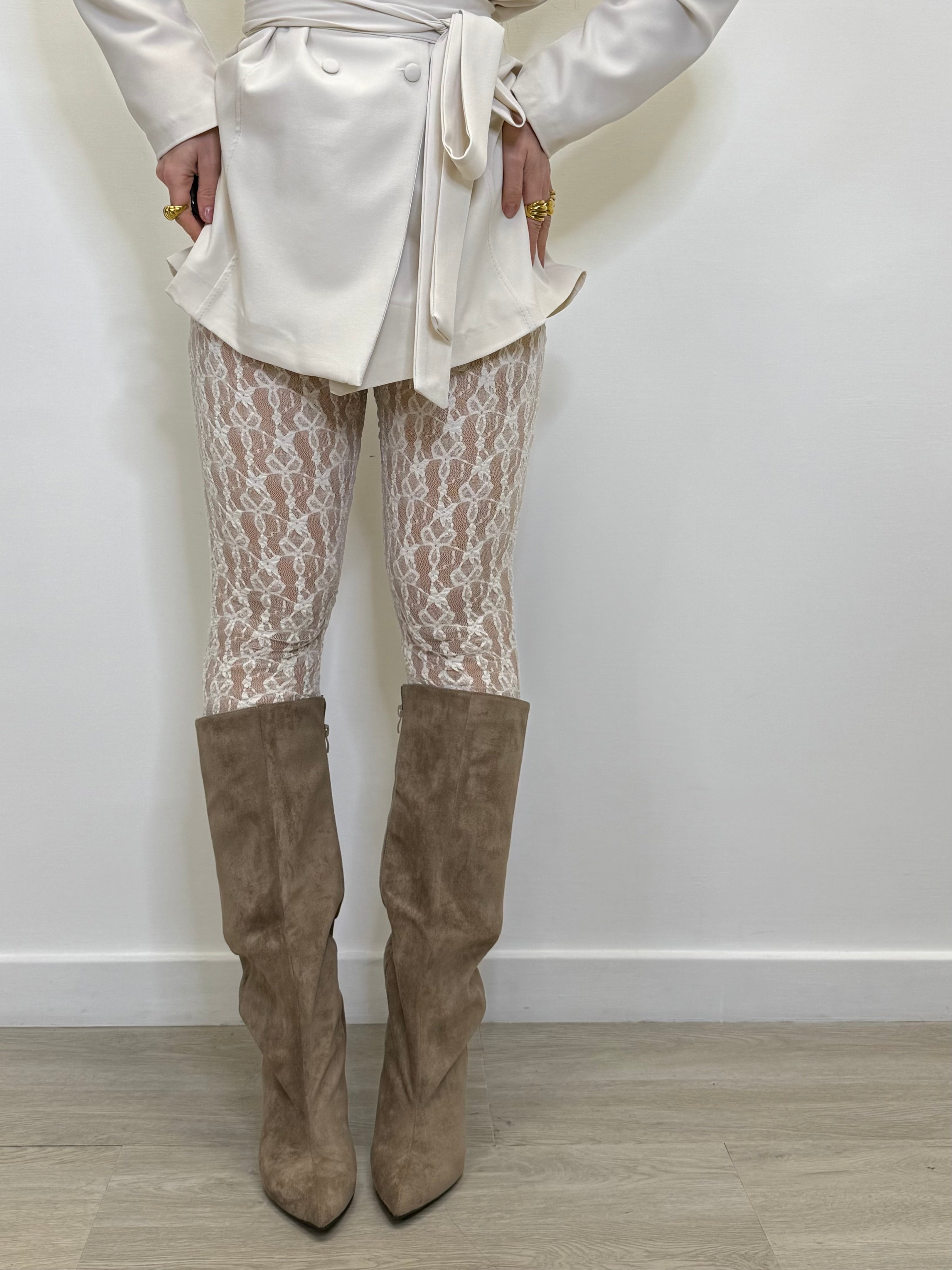 LEGGHINS IN PIZZO CON GHETTE 16608