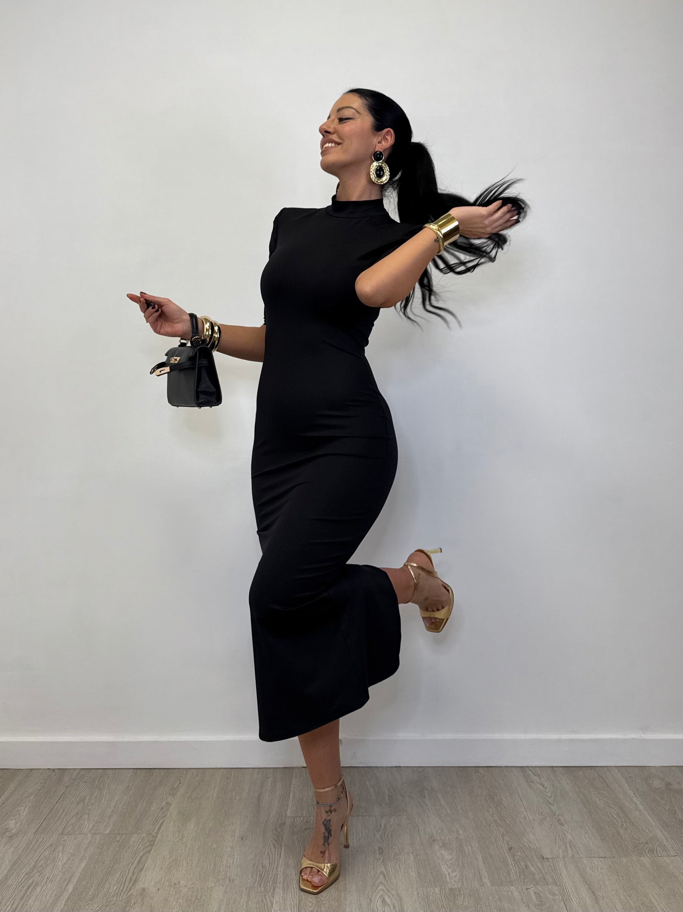 ABITO LUNGO CON SPALLINE 2733