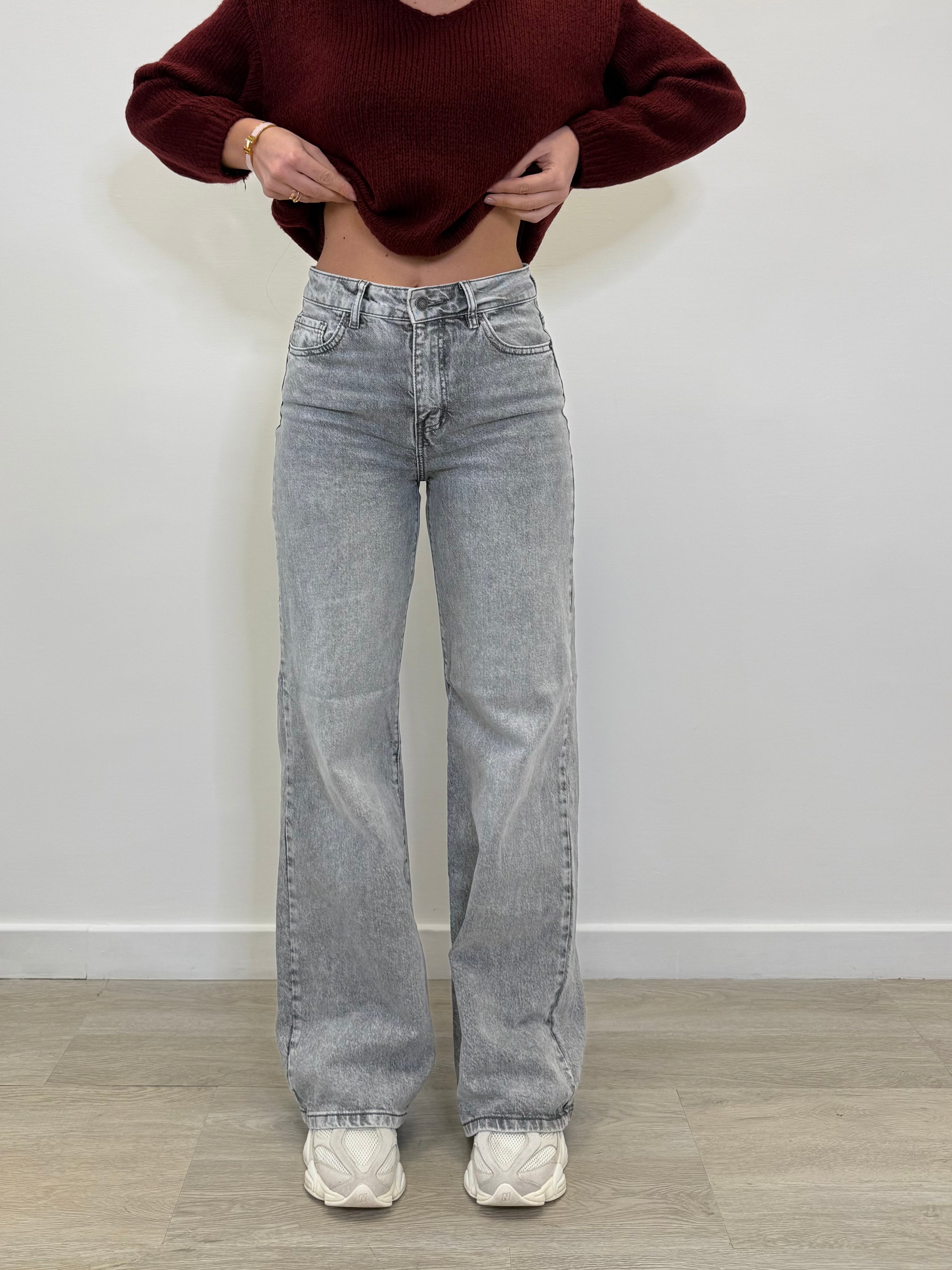 JEANS PALAZZO GRIGIO 1355-3