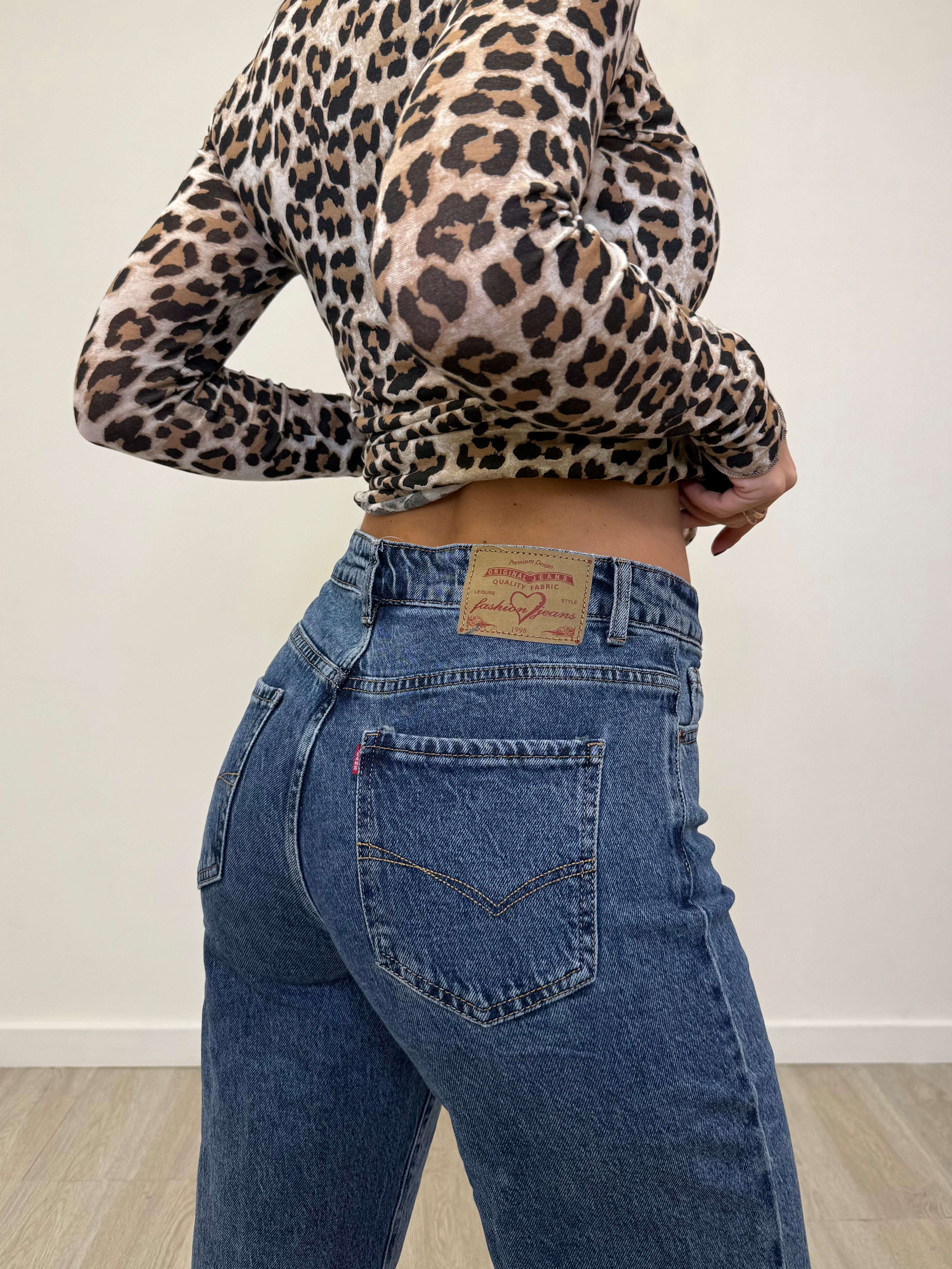 JEANS WIDE LEG LAVAGGIO SCURO 5707-7