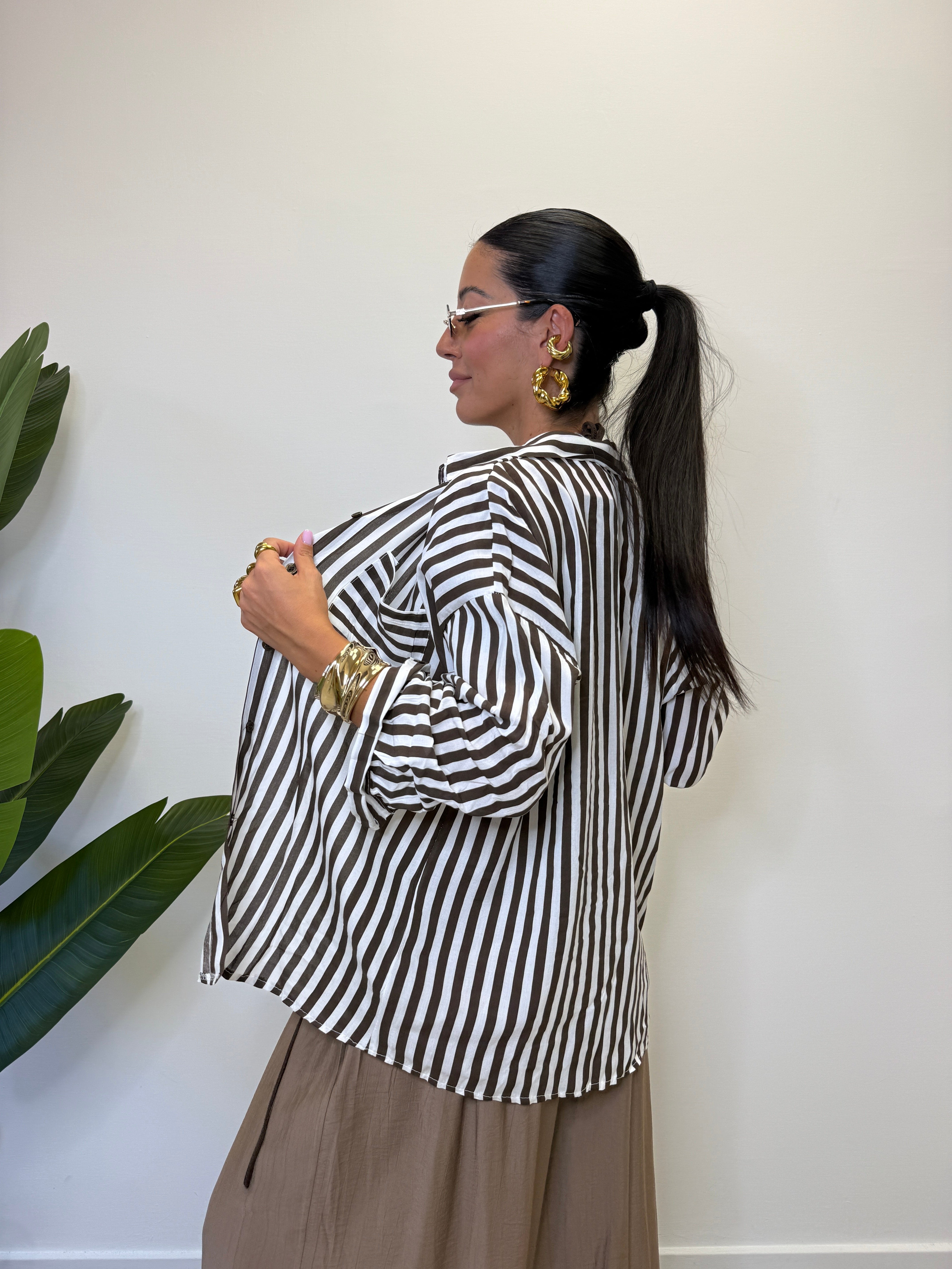 CAMICIA RIGHE IN VISCOSA 22209
