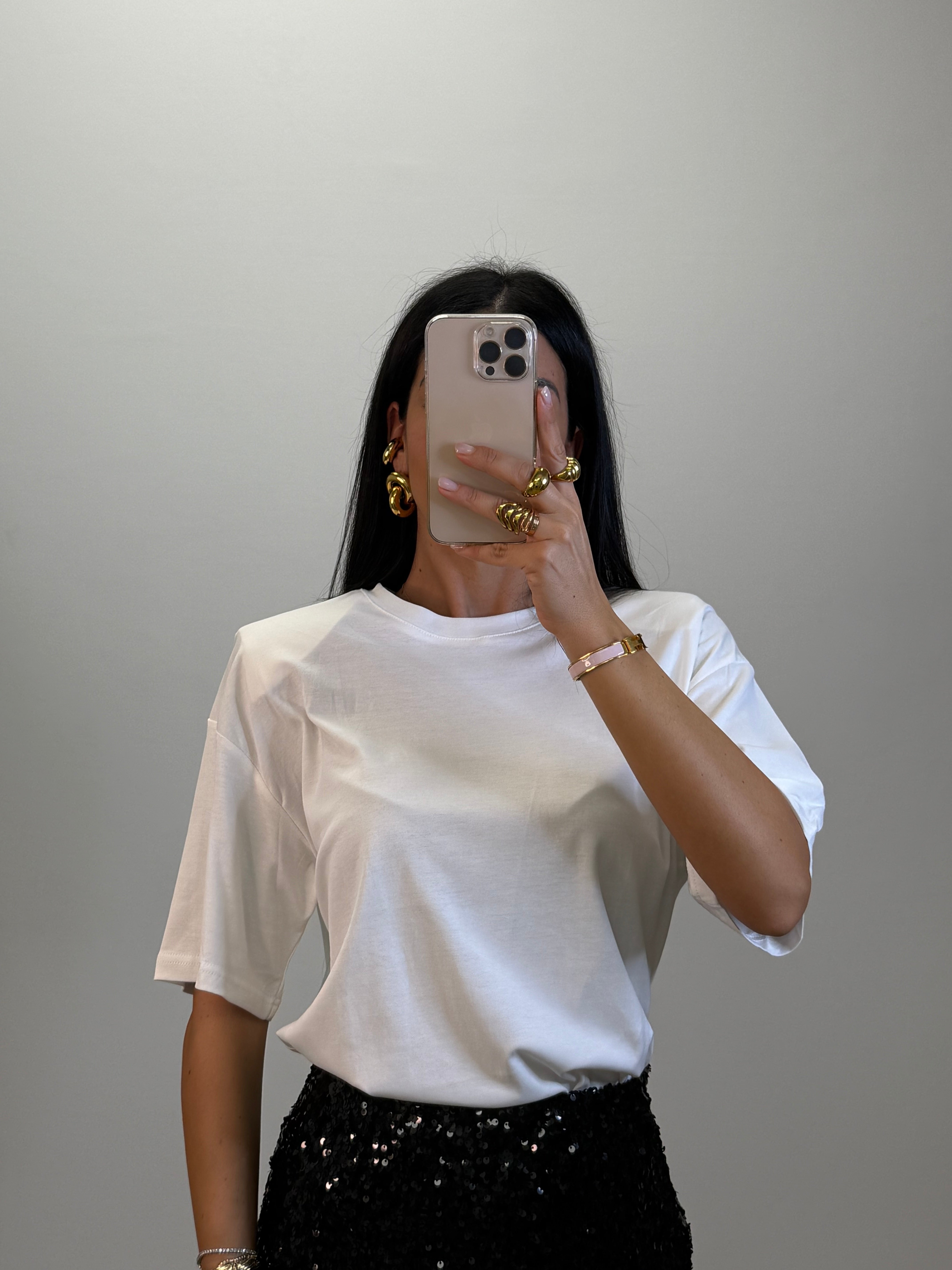 MAXI T-SHIRT CON SPALLINA 5577