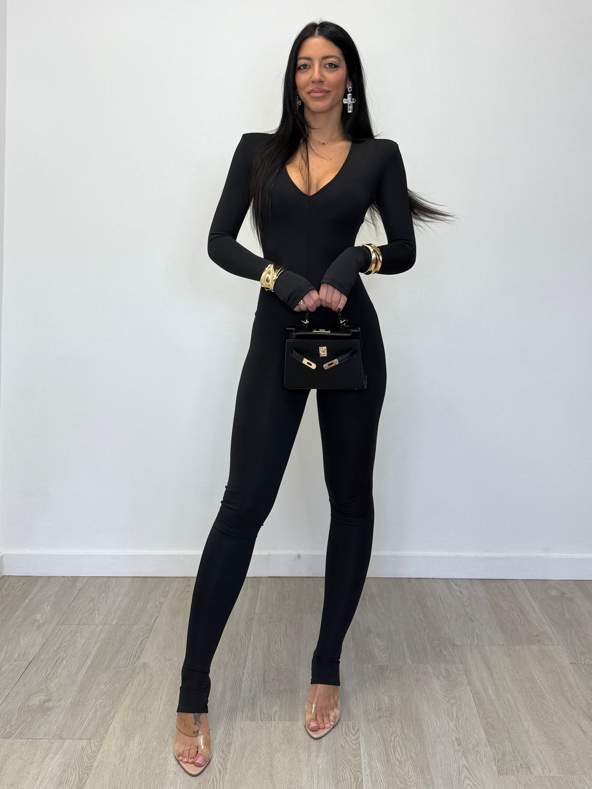 JUMPSUIT SCOLLO A "V" 31881