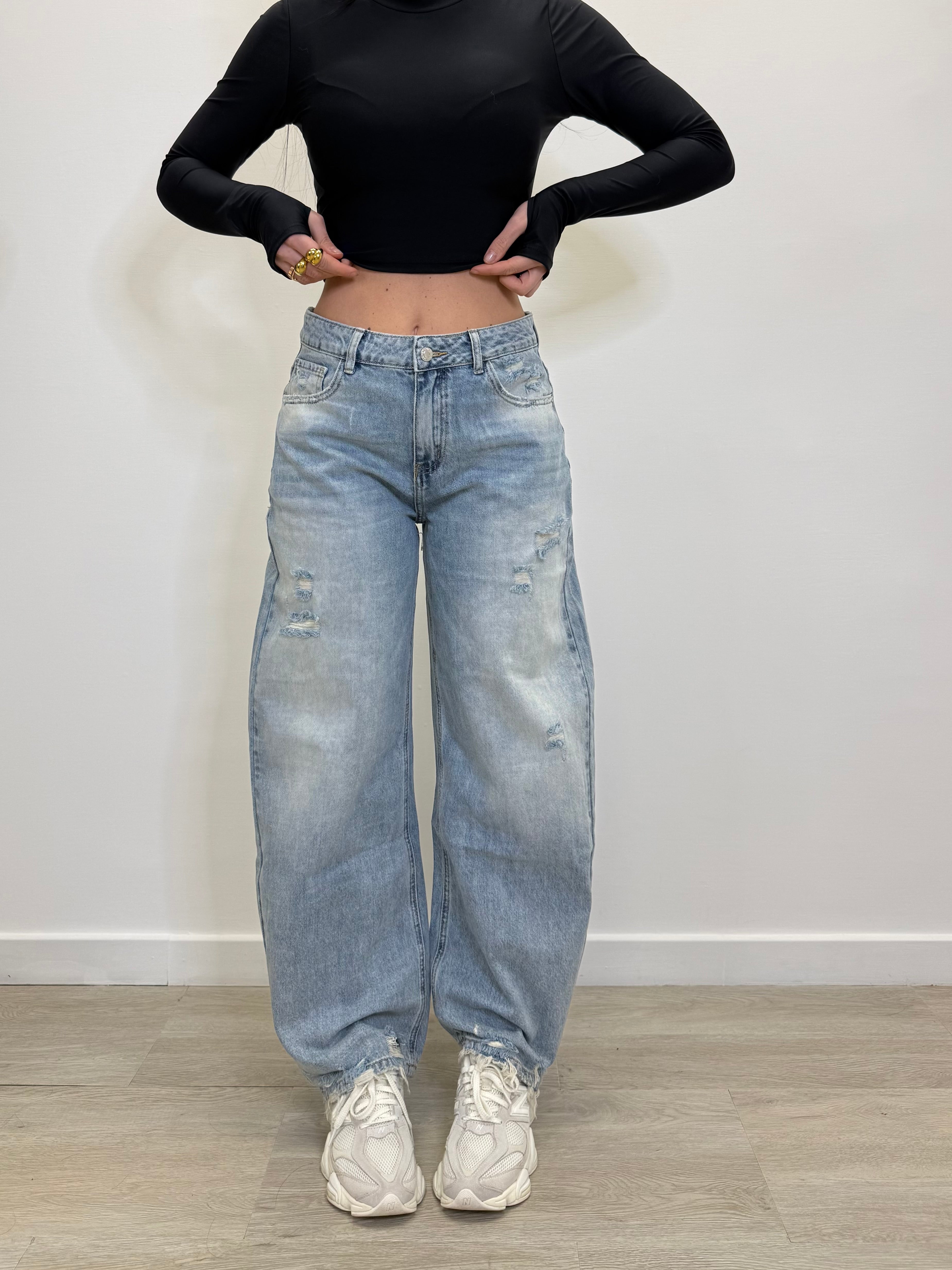 JEANS BAGGY CON STRAPPI 127