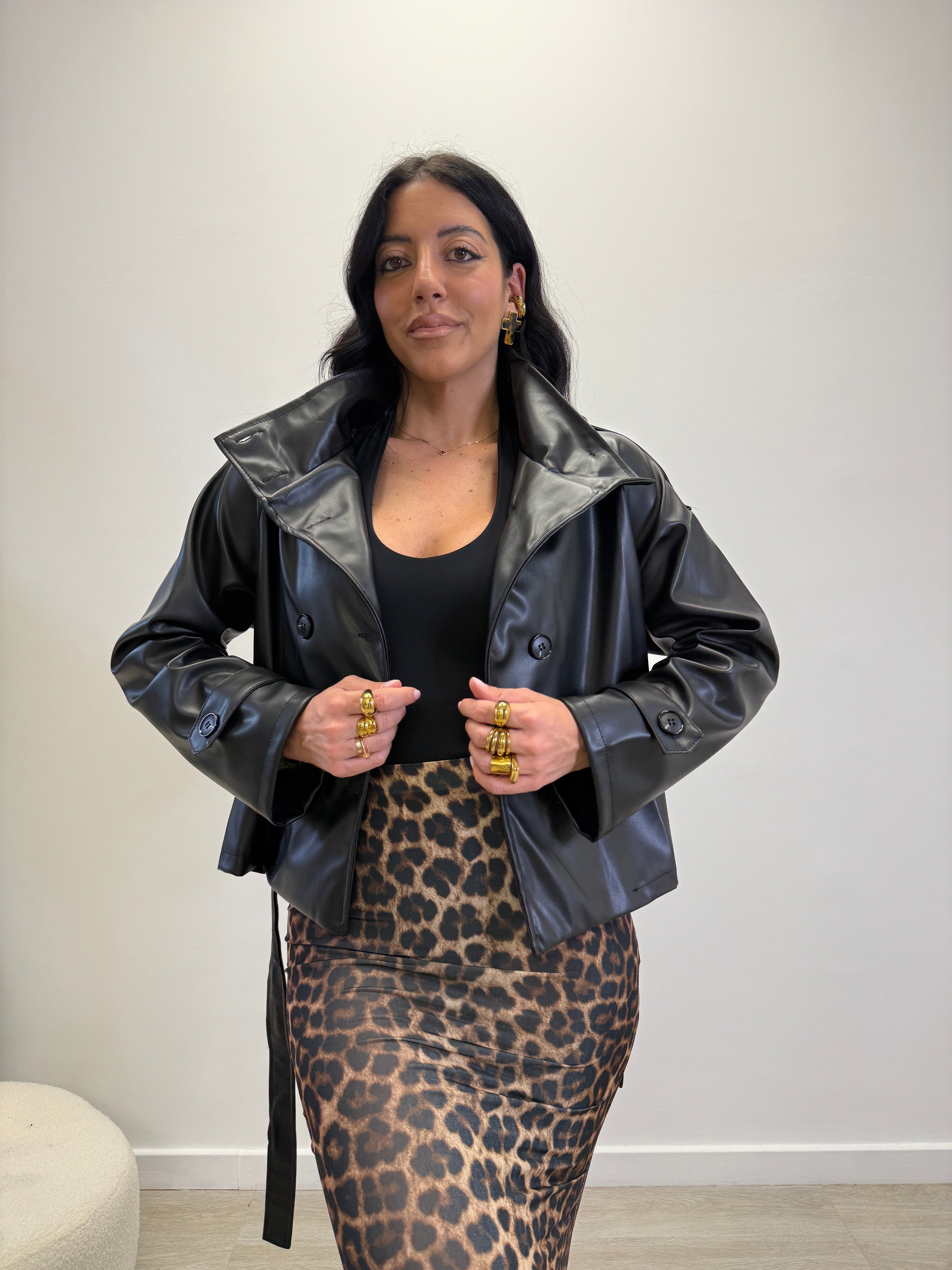 TRENCH MIDI SIMIL PELLE 4650