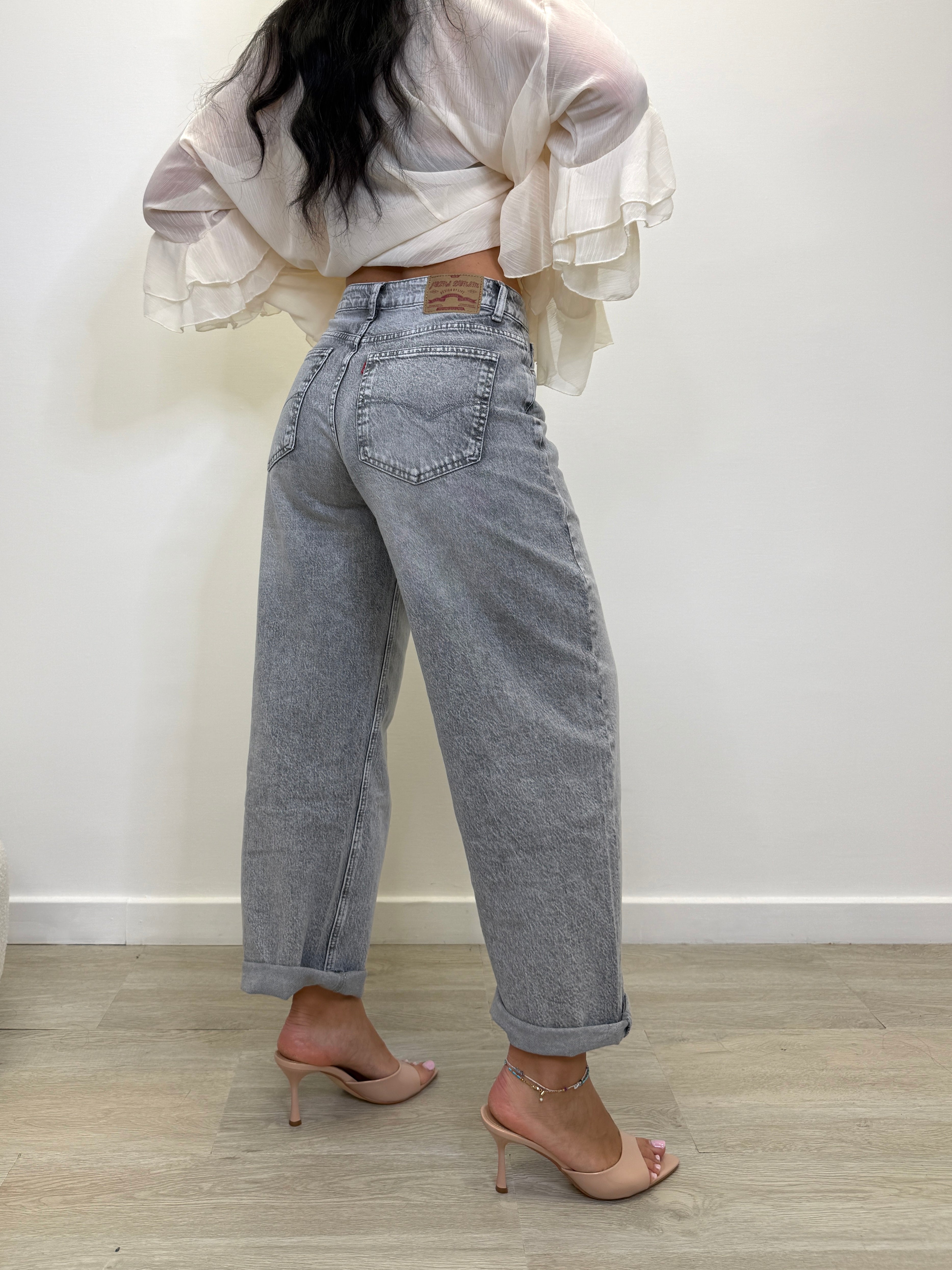 JEANS BAGGY FUME' CHIARO 016-4