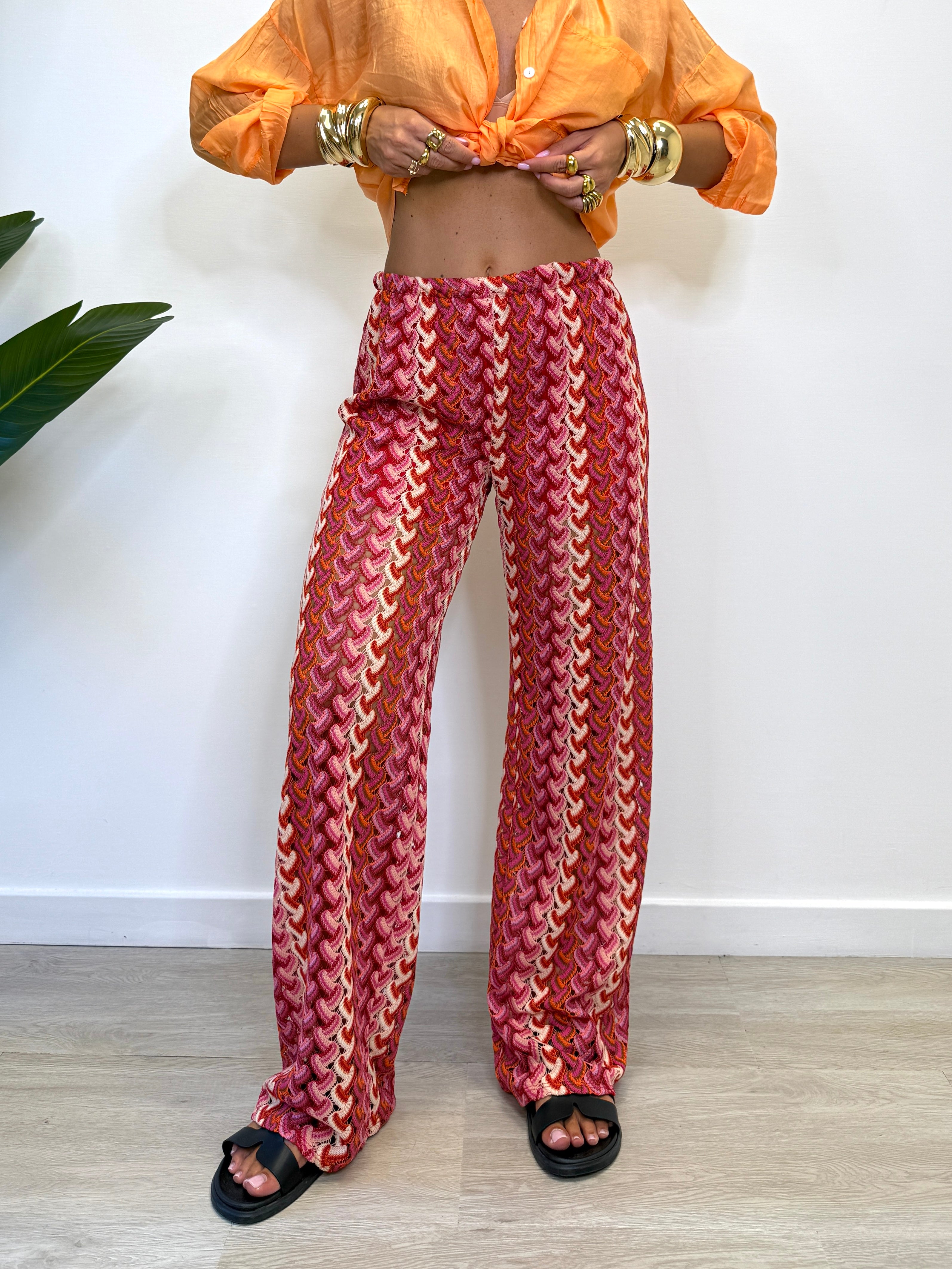 PANTALONE SPIGATO TRAFORATO 40856