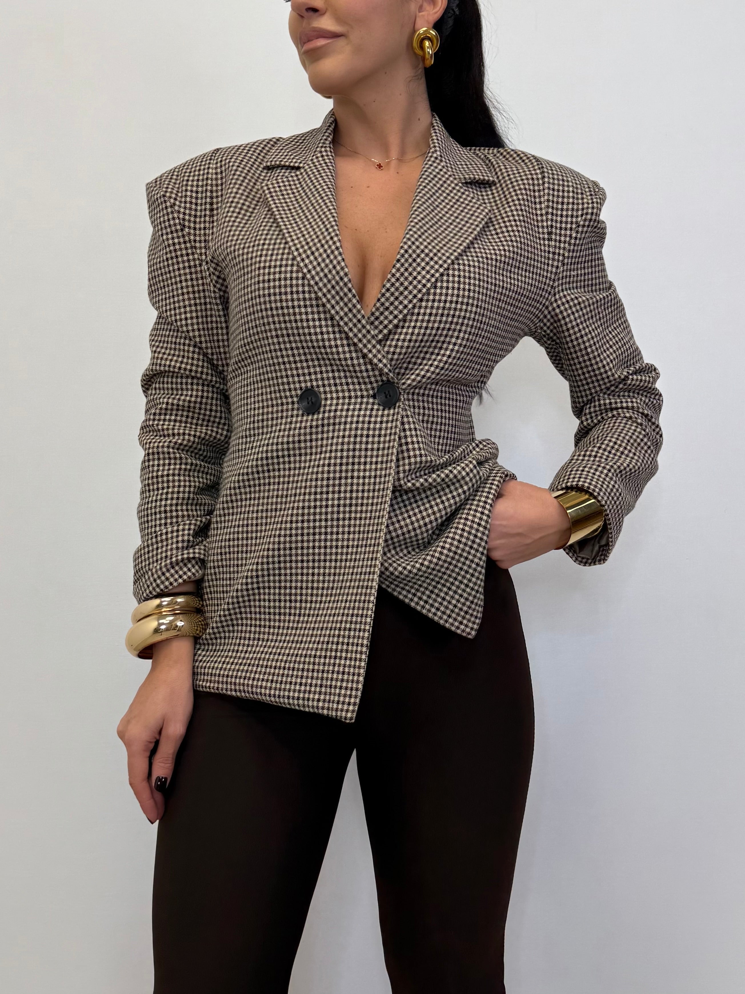 BLAZER PIED DE POULE REGOLABILE 2513