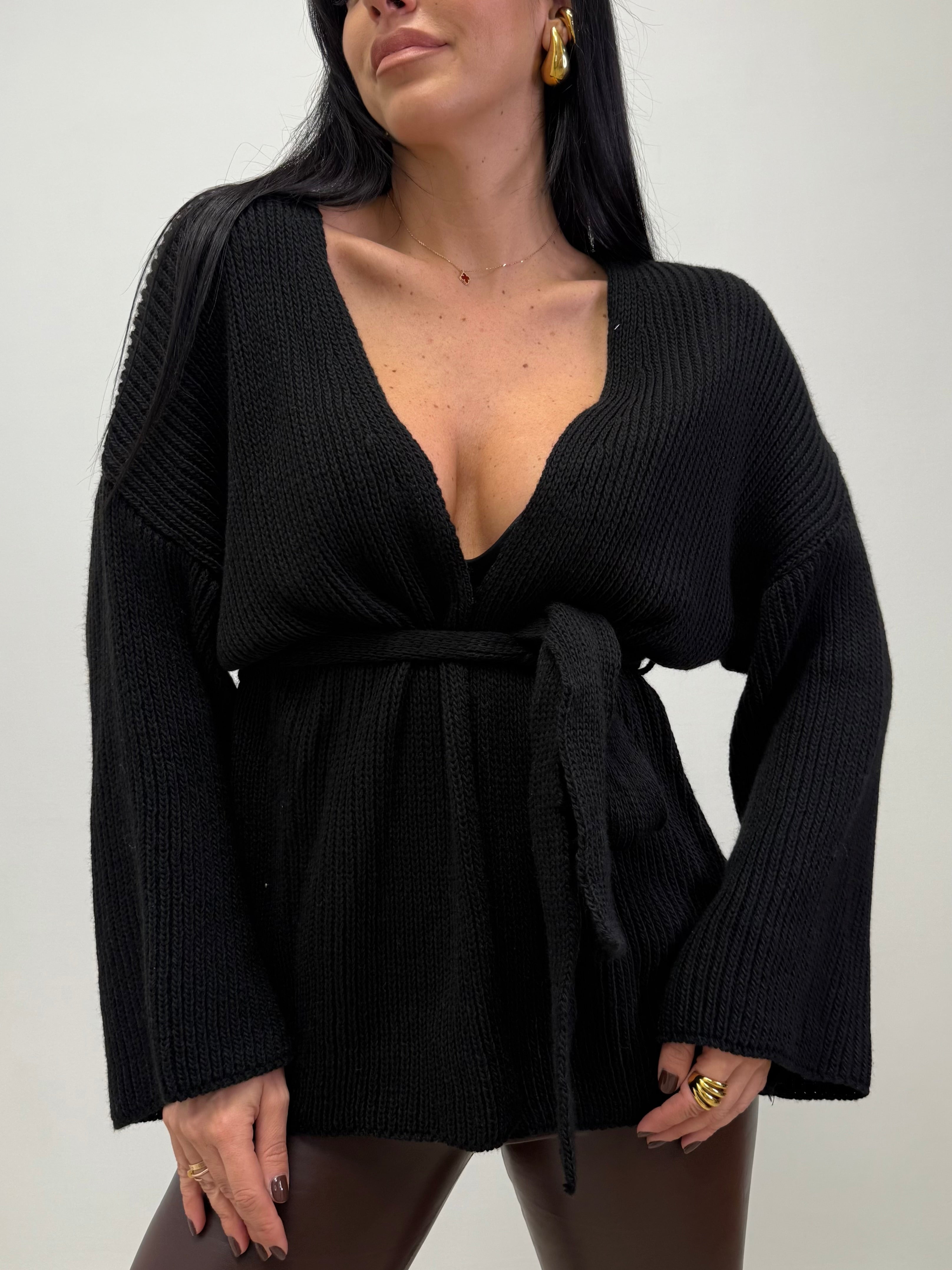 CARDIGAN KIMONO EFFETTO LANA 8755