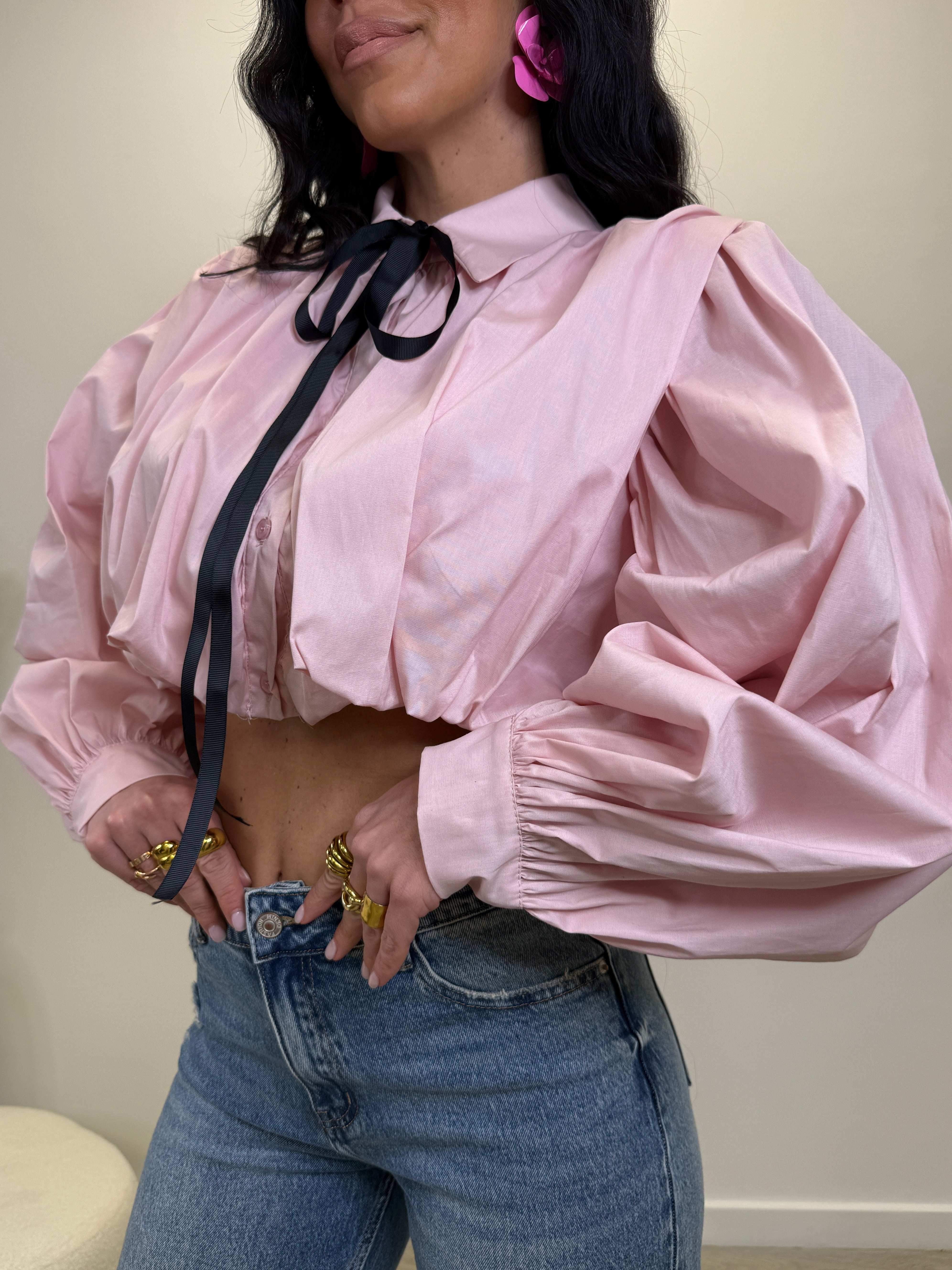 CAMICIA CROP BON TON 30973