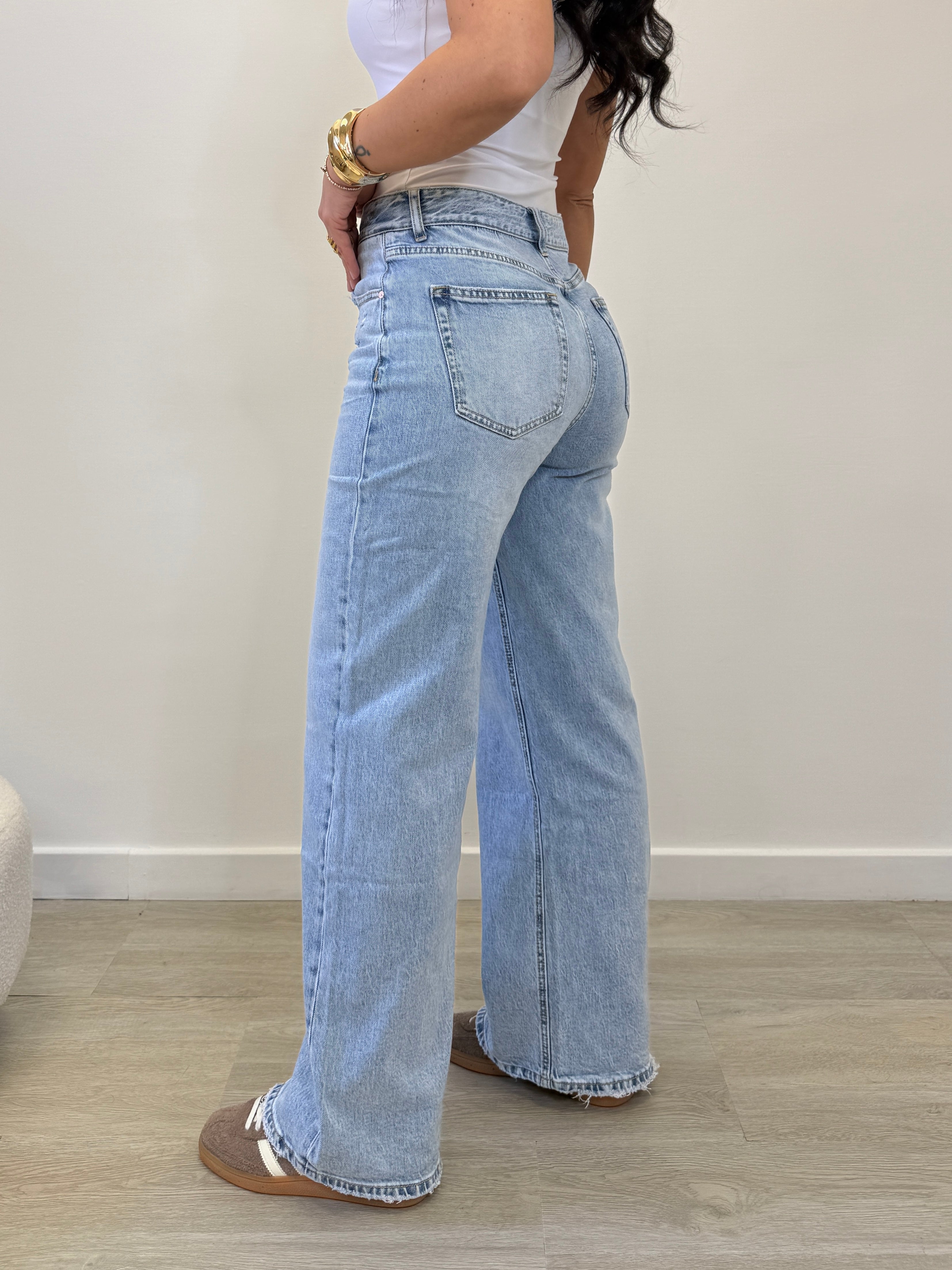 JEANS PALAZZO LAVAGGIO CHIARO 8000-29