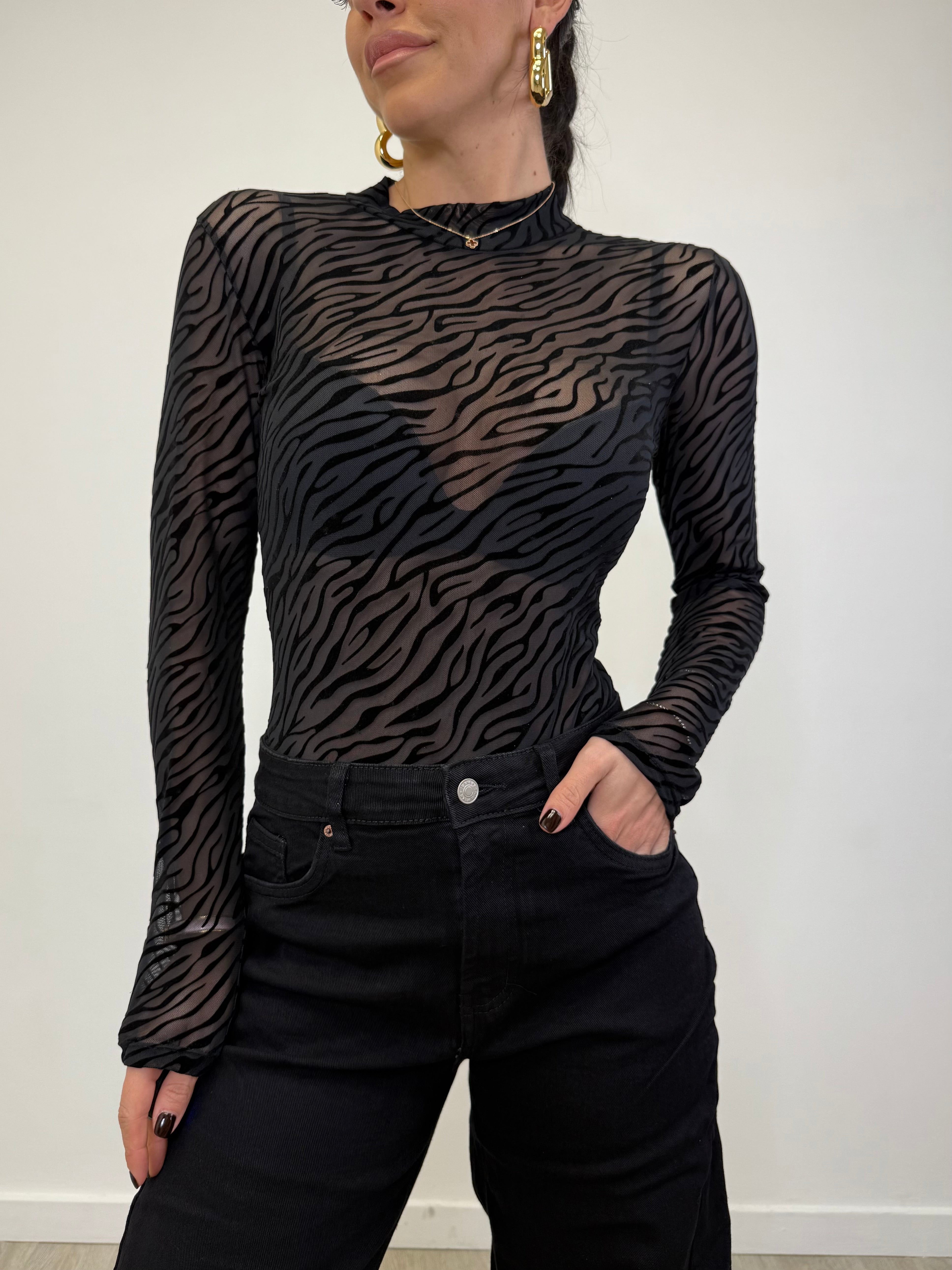 BODY VELATO ZEBRATO 16558