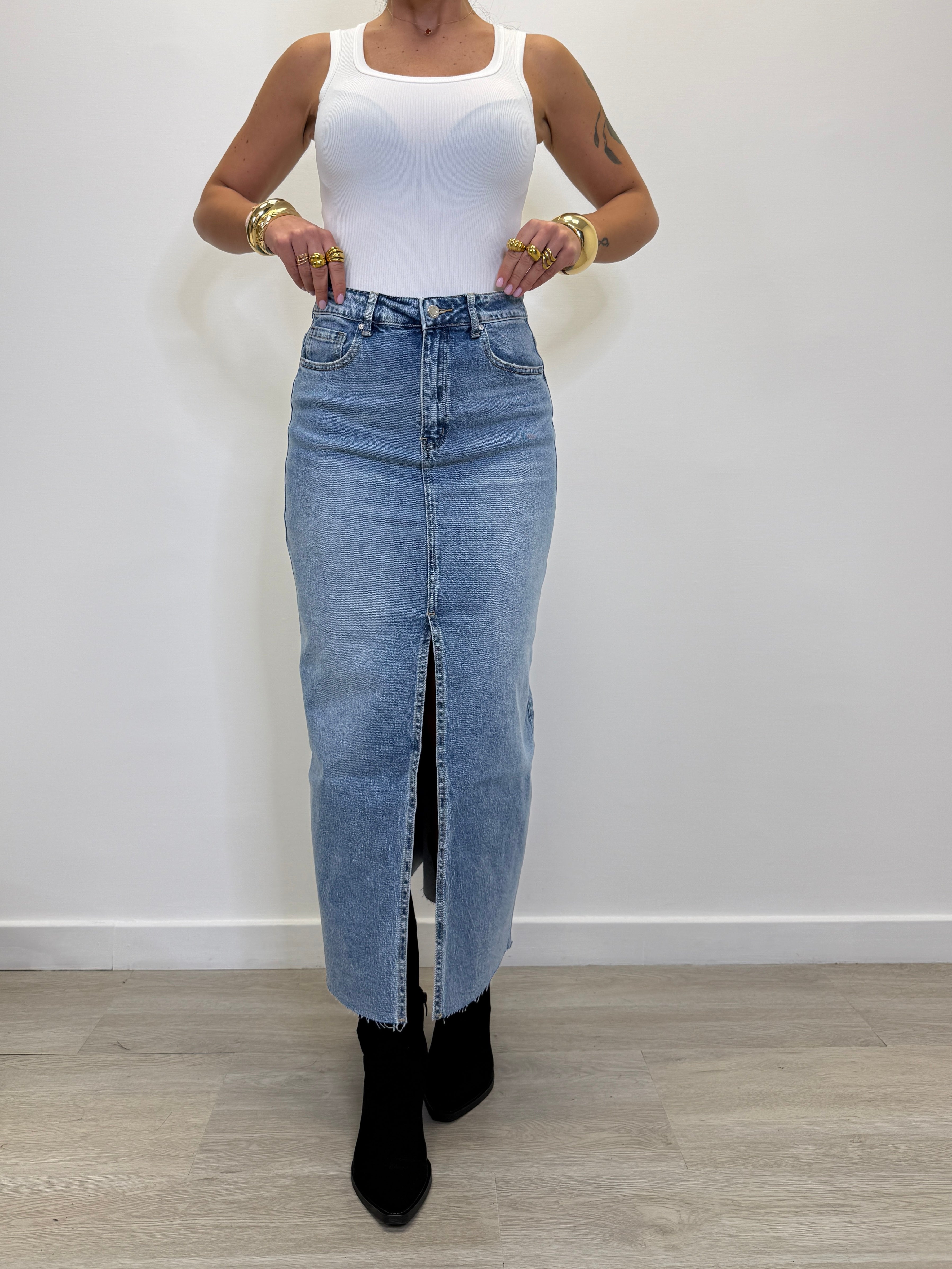 GONNA LUNGA DENIM 5175