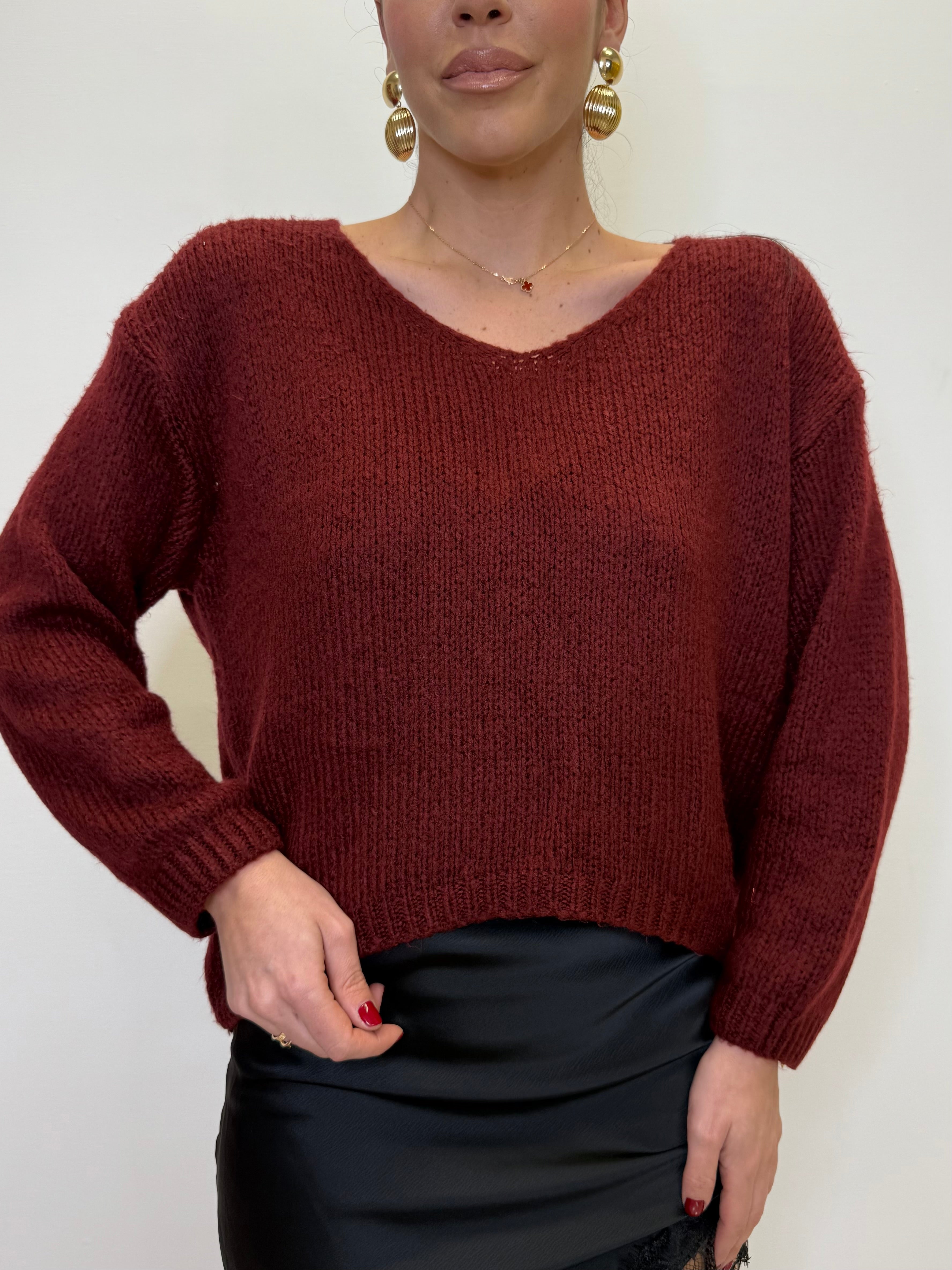 MAGLIONCINO SCOLLO A V 8036