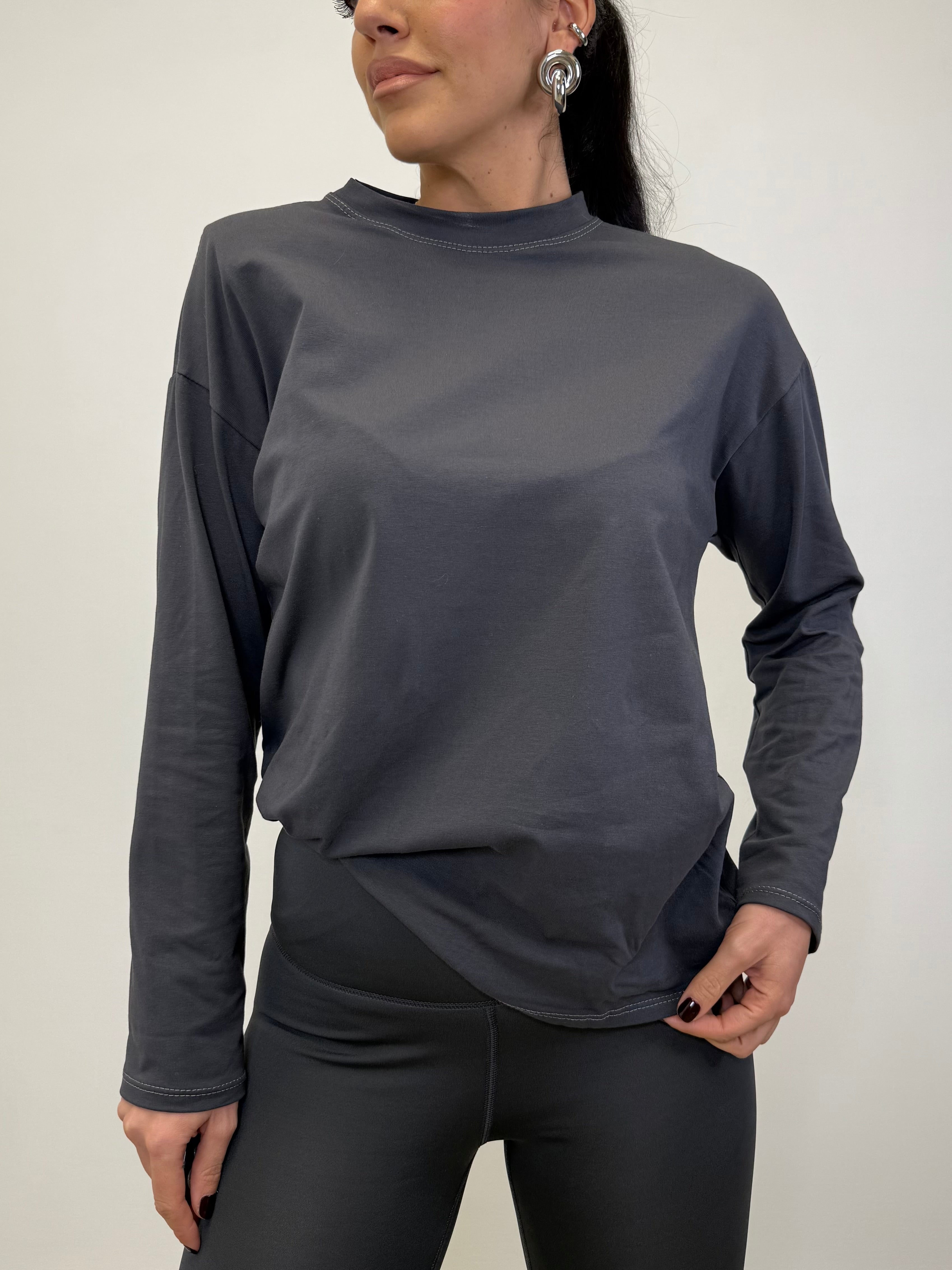 T-SHIRT MANICA LUNGA CON SPALLINE 5516