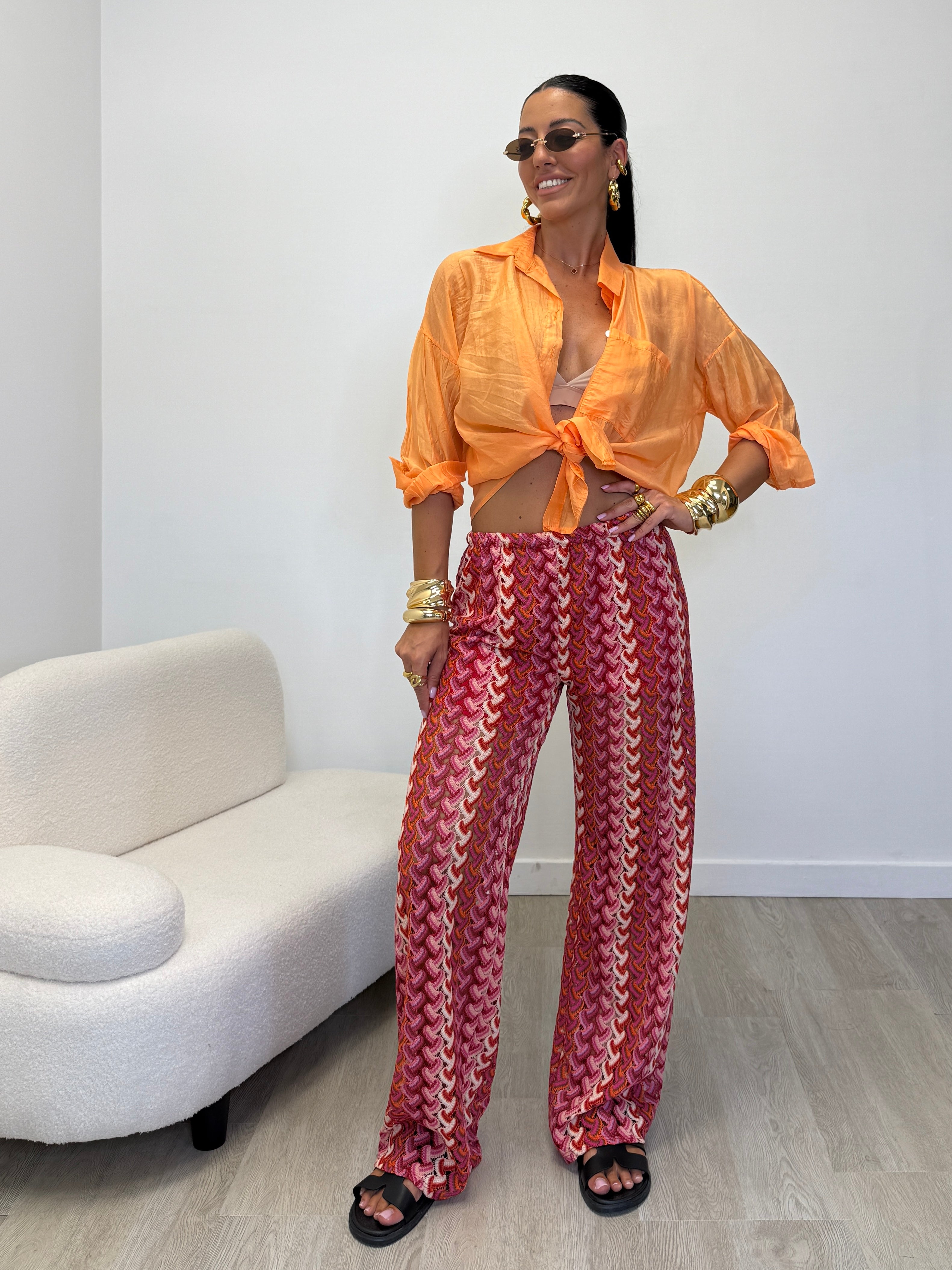 PANTALONE SPIGATO TRAFORATO 40856