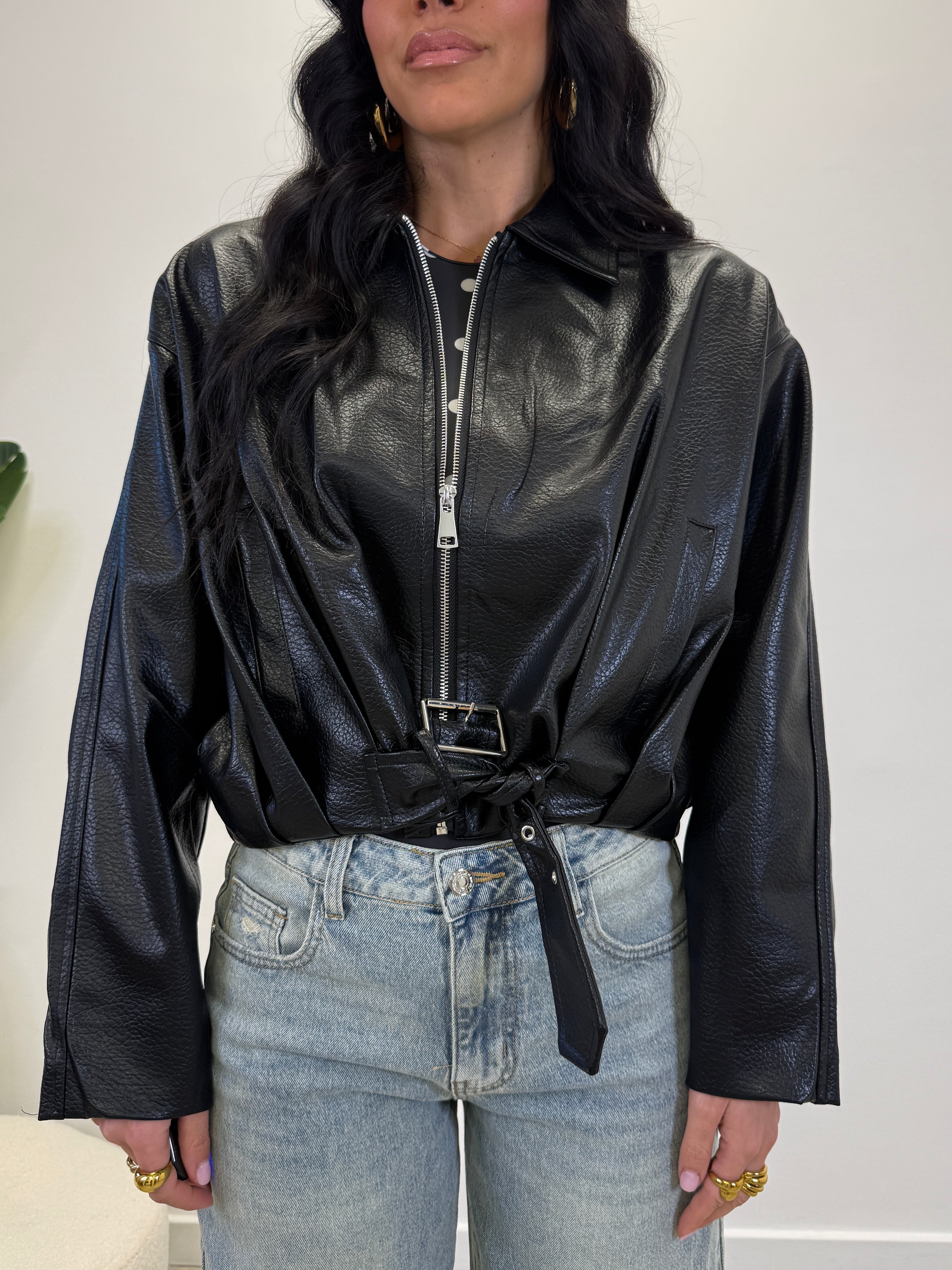 BOMBER EFETTO PELLE 91