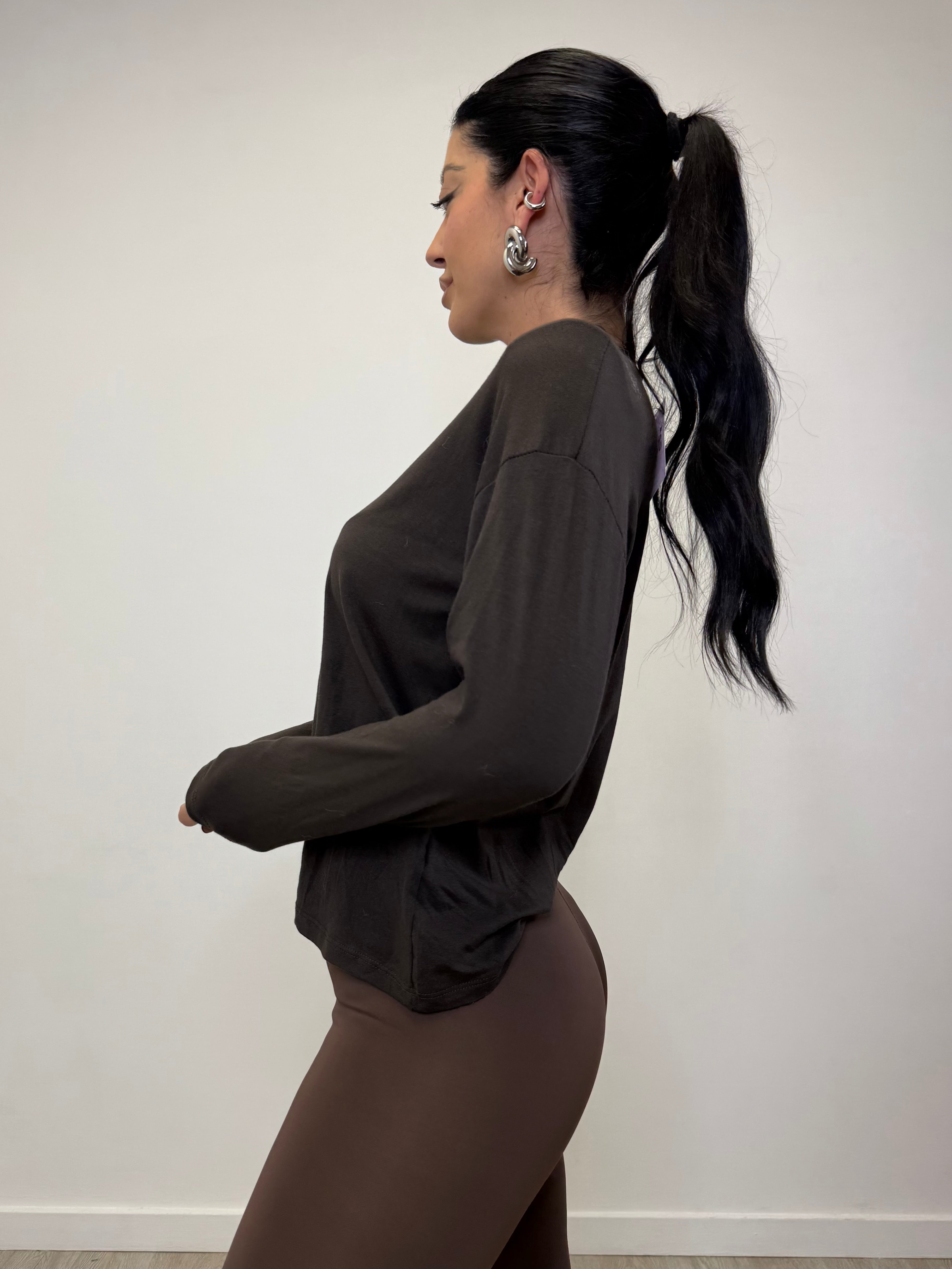 T-SHIRT MANICA LUNGA CON SPALLINE 5516