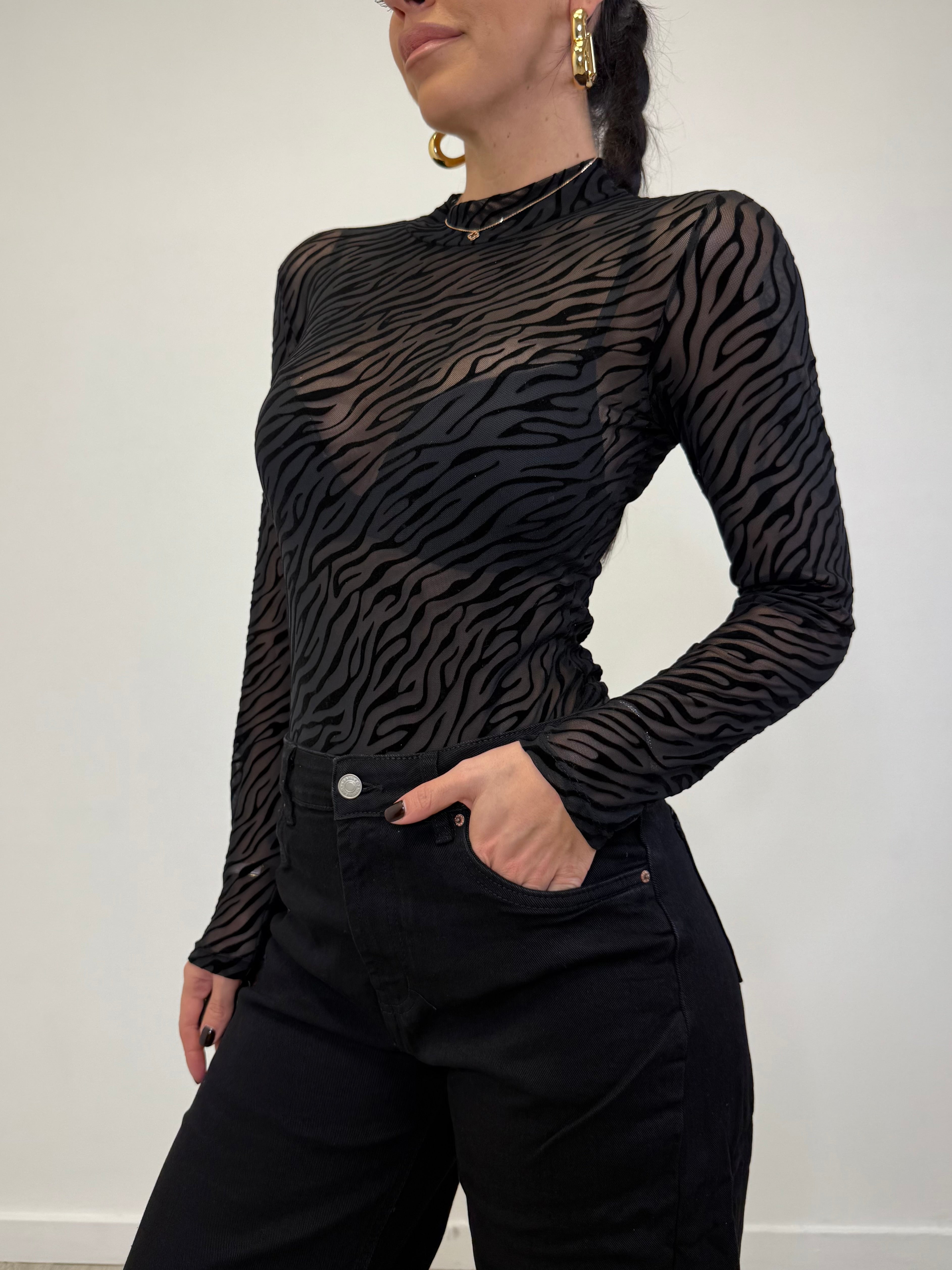 BODY VELATO ZEBRATO 16558