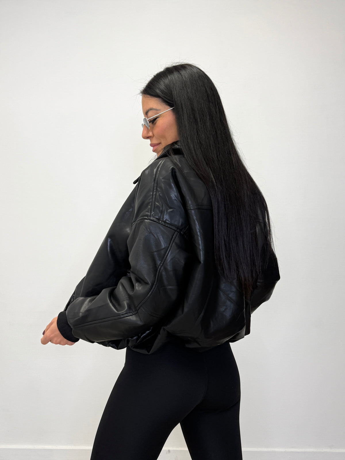 BOMBER EFFETTO PELLE 8931