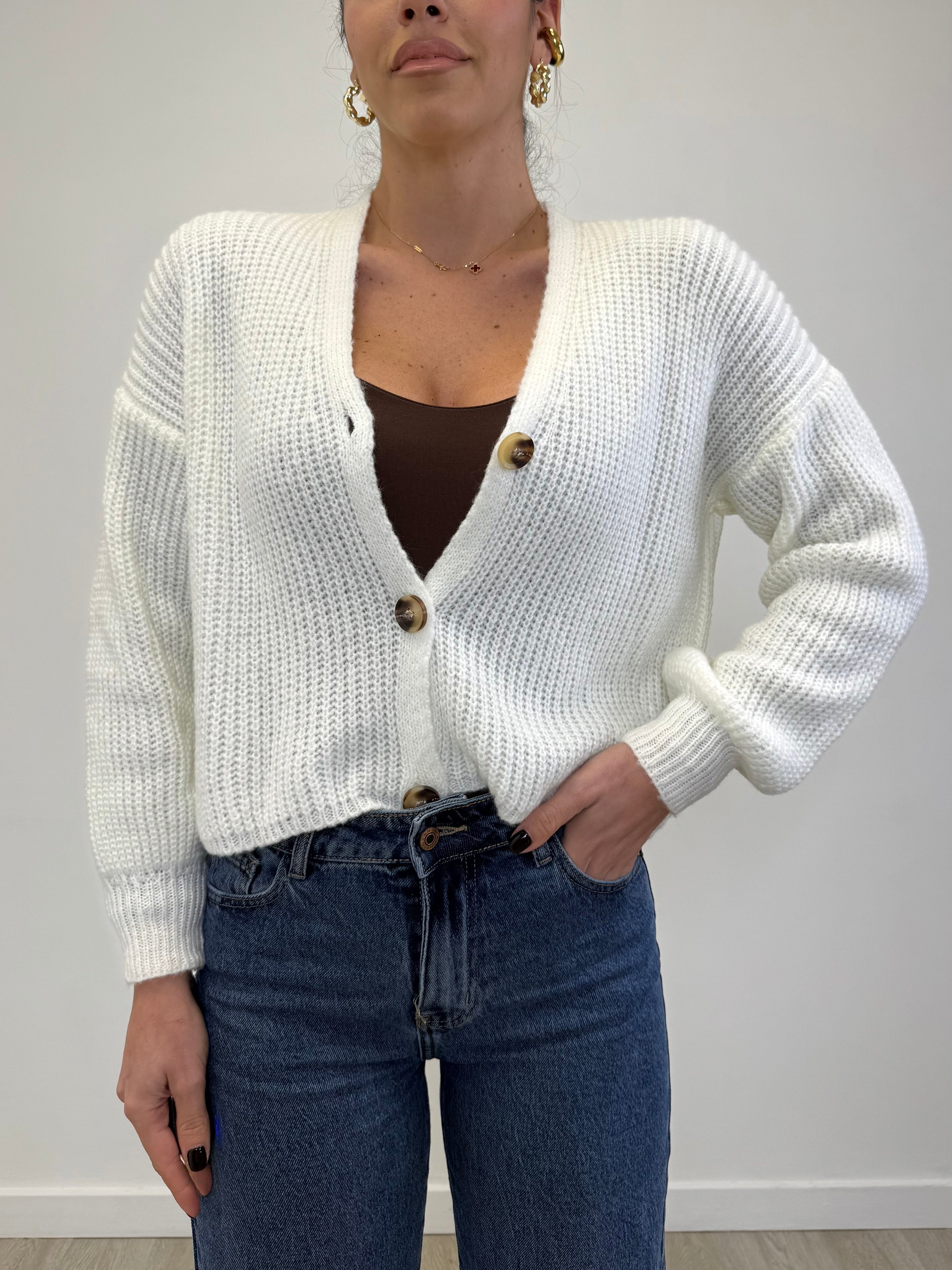 CARDIGAN EFFETTO LANA 1276