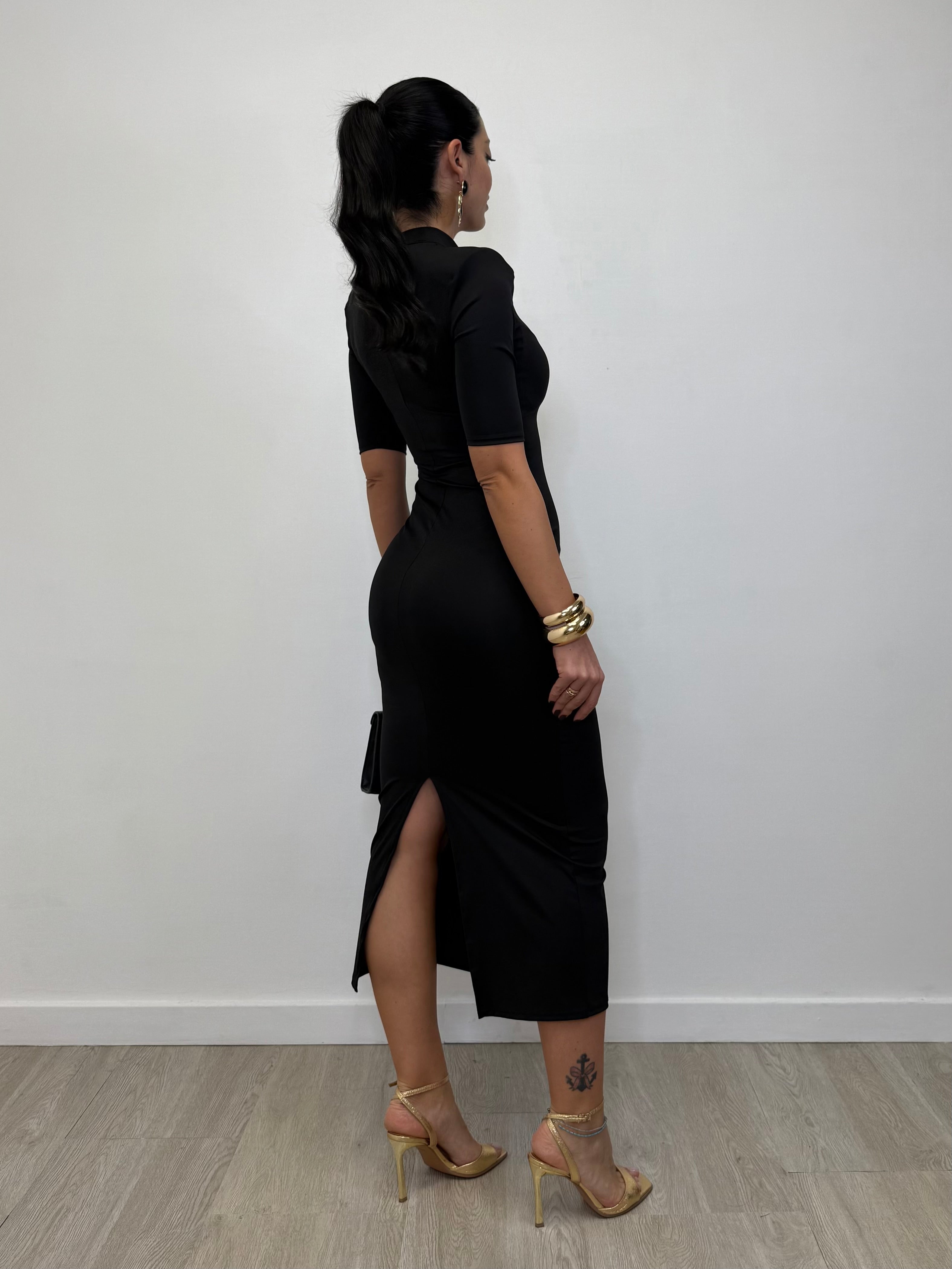 ABITO LUNGO CON SPALLINE 2733