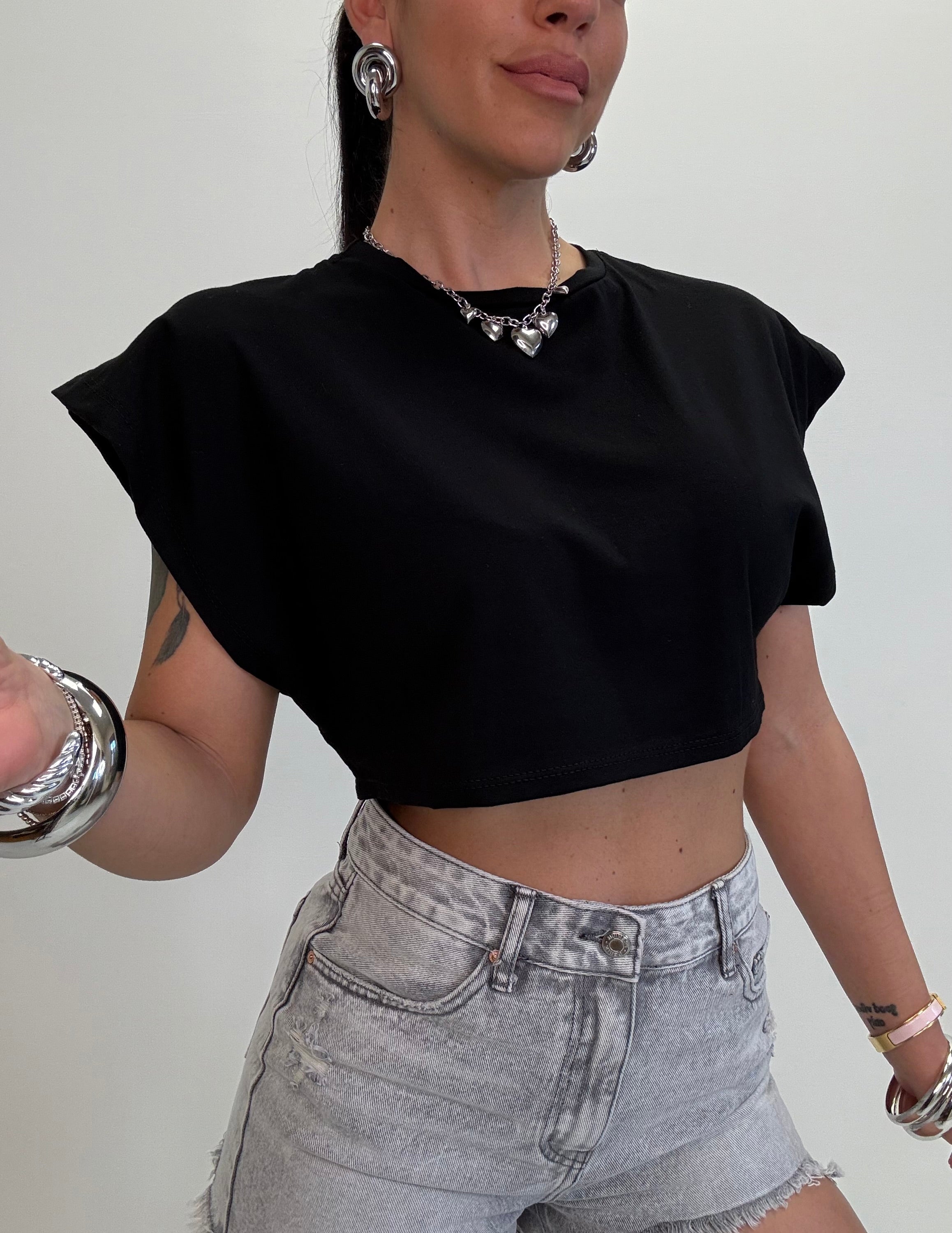 T-SHIRT CROP GIROMANICA LARGO