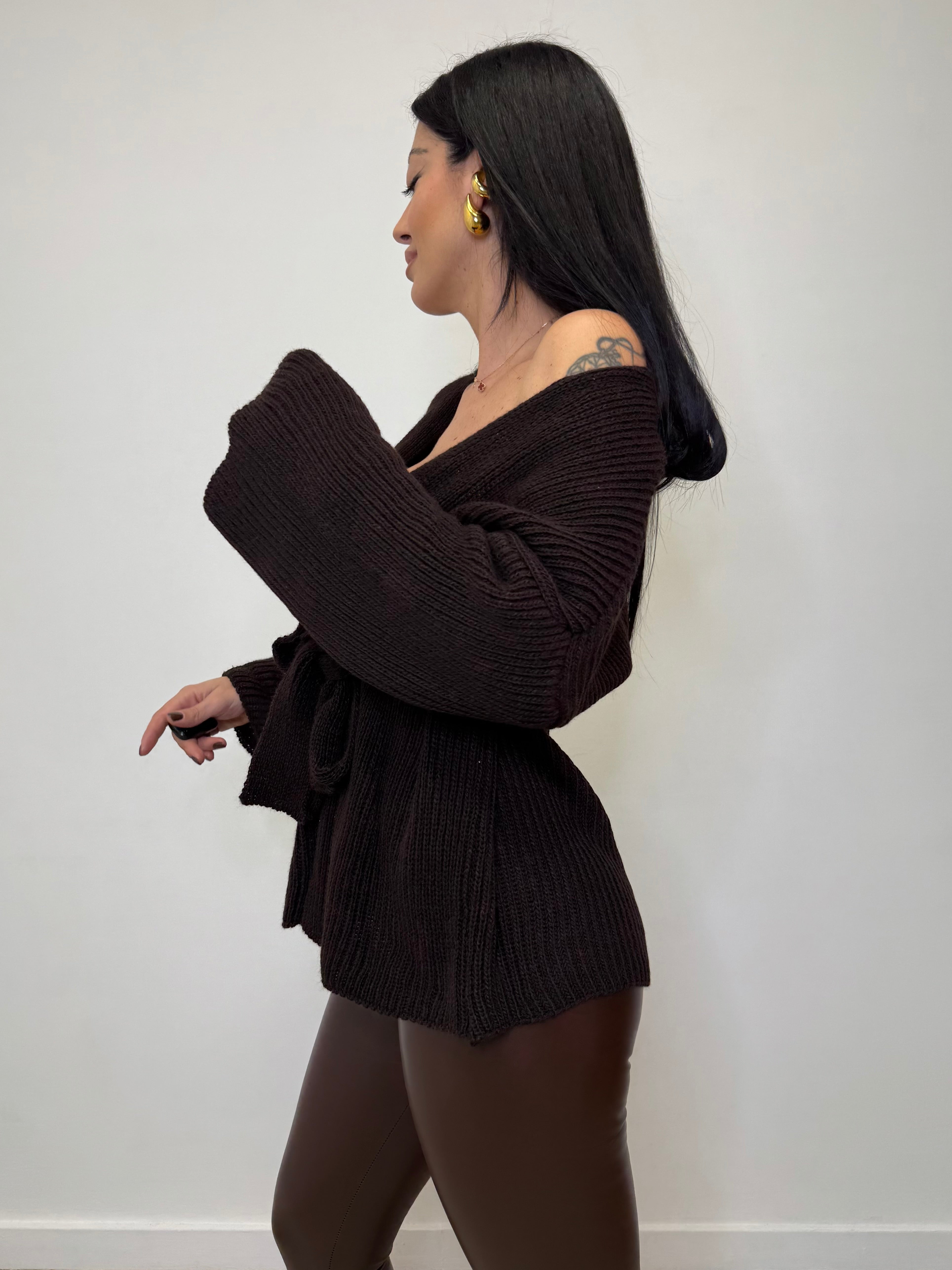 CARDIGAN KIMONO EFFETTO LANA 8755