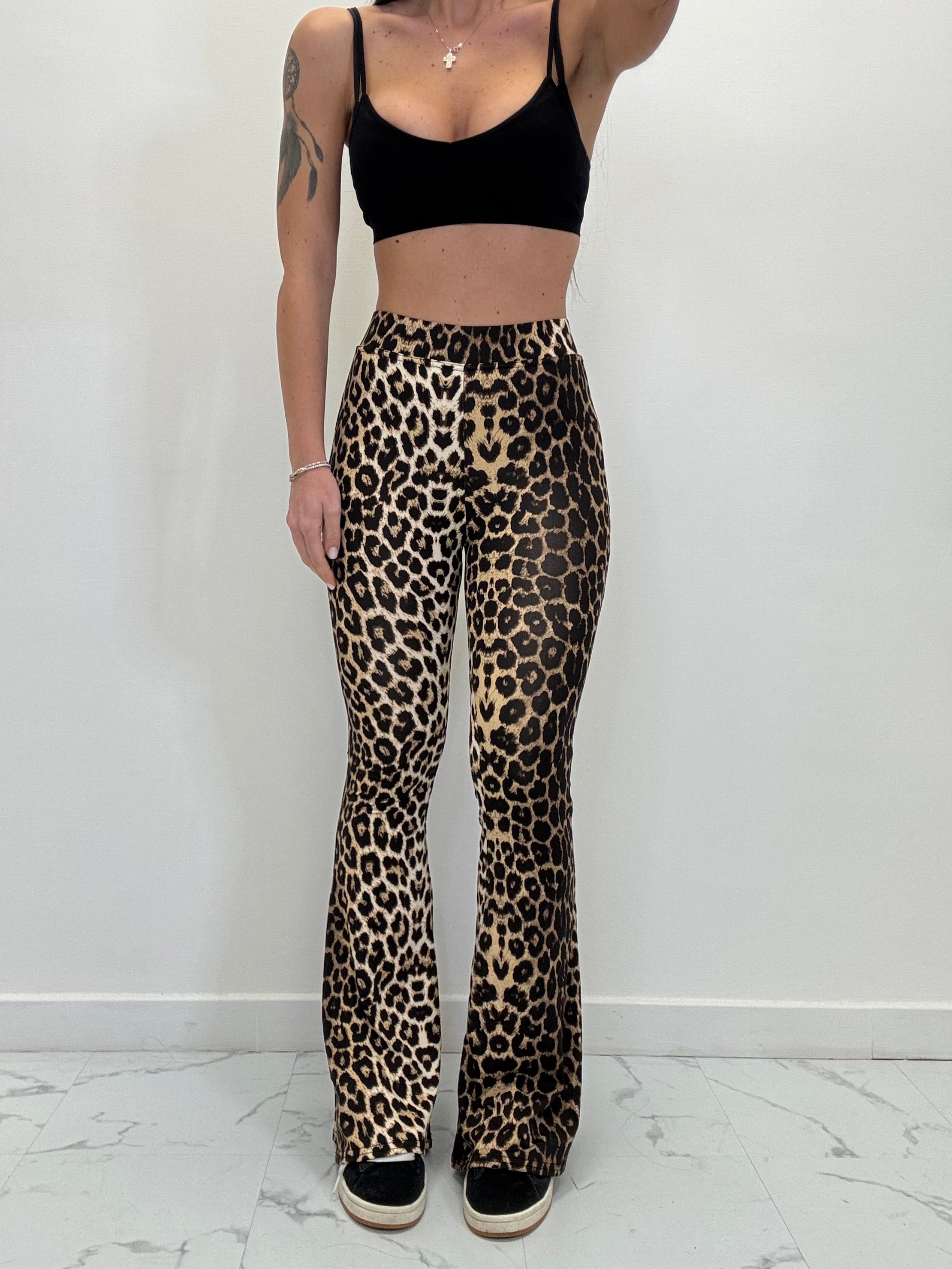 LEGGINS A ZAMPA IN VISCOSA LEO 028-ST