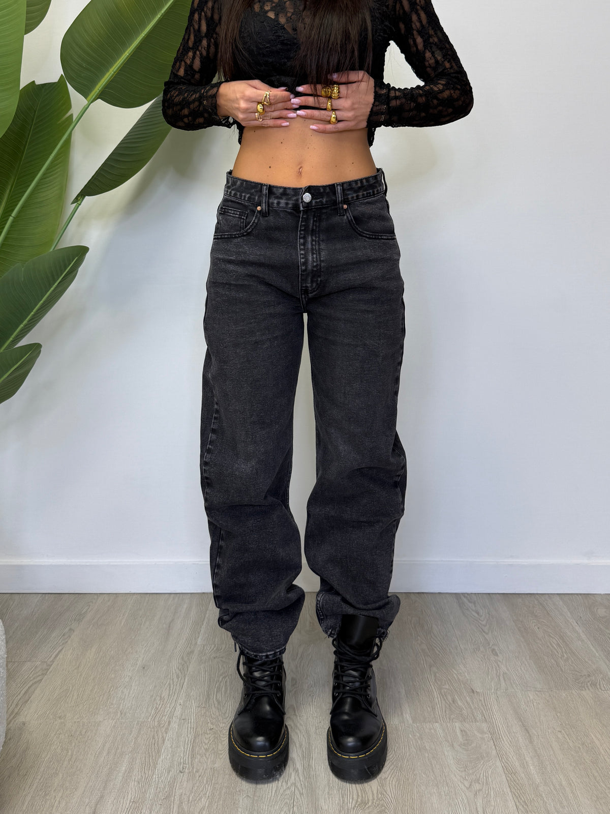 JEANS BALLOON FUMÈ 57002