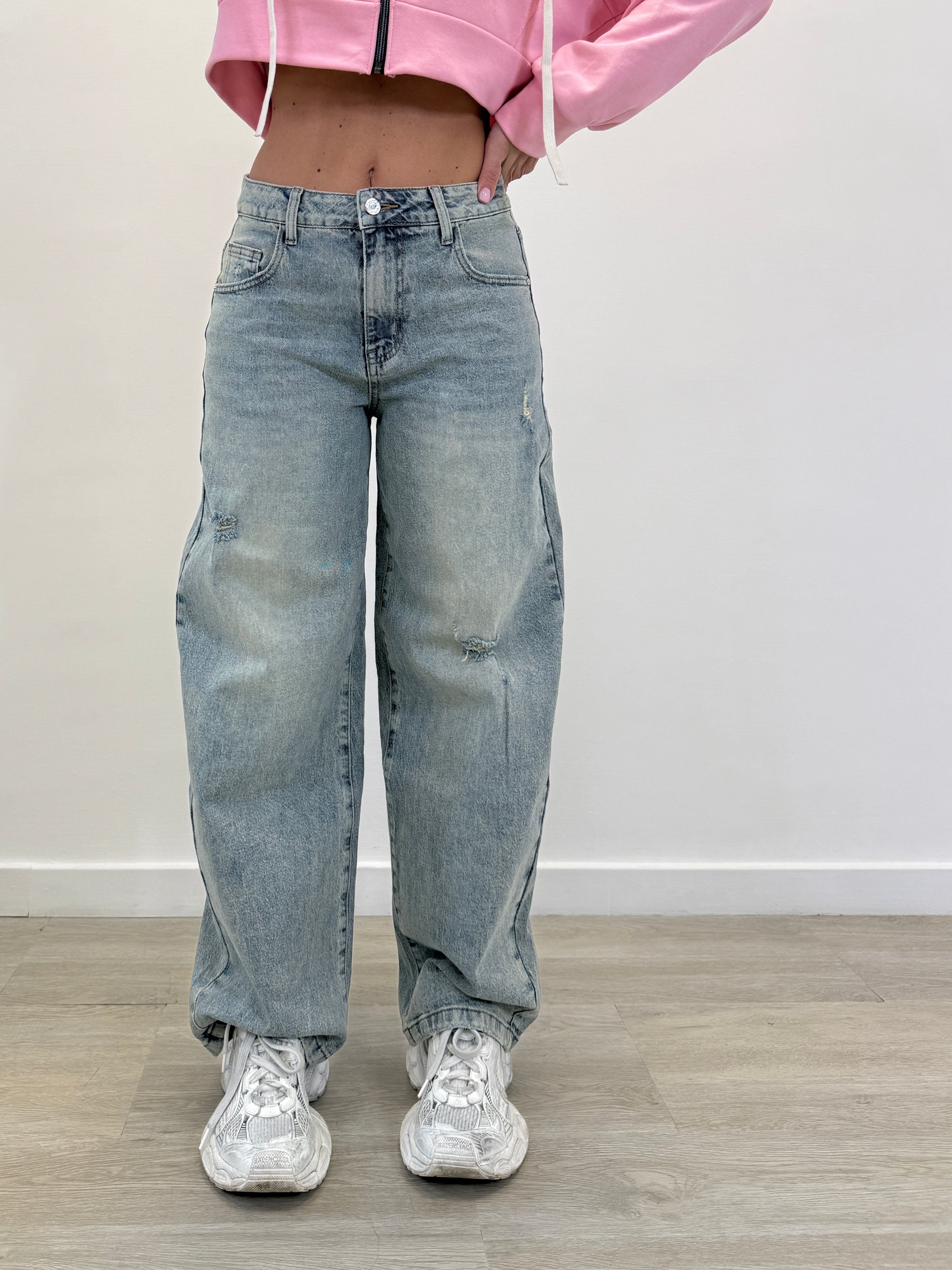 JEANS BAGGY ELASTICIZZATO 370-2
