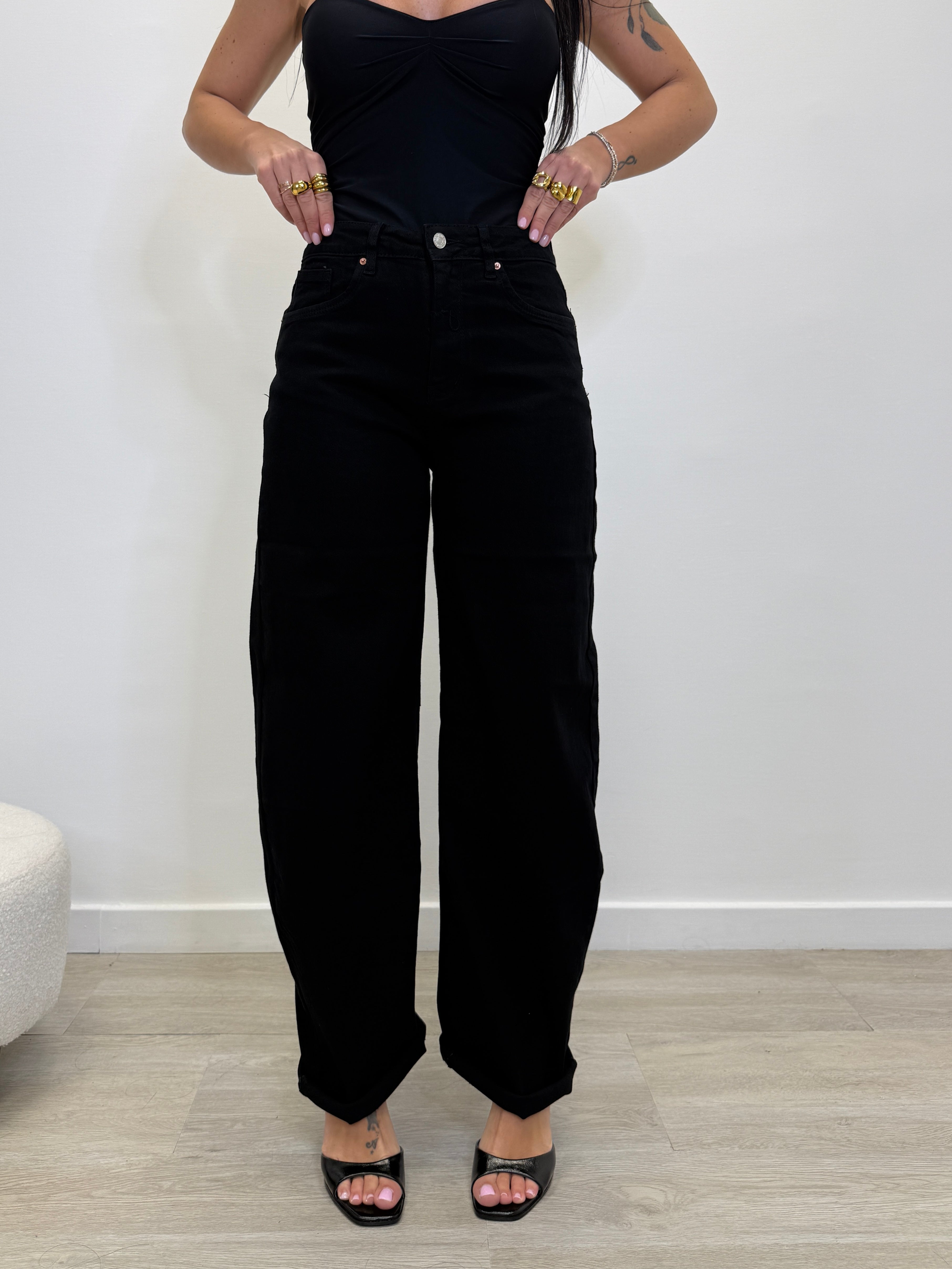 JEANS BAGGY NERO 2119