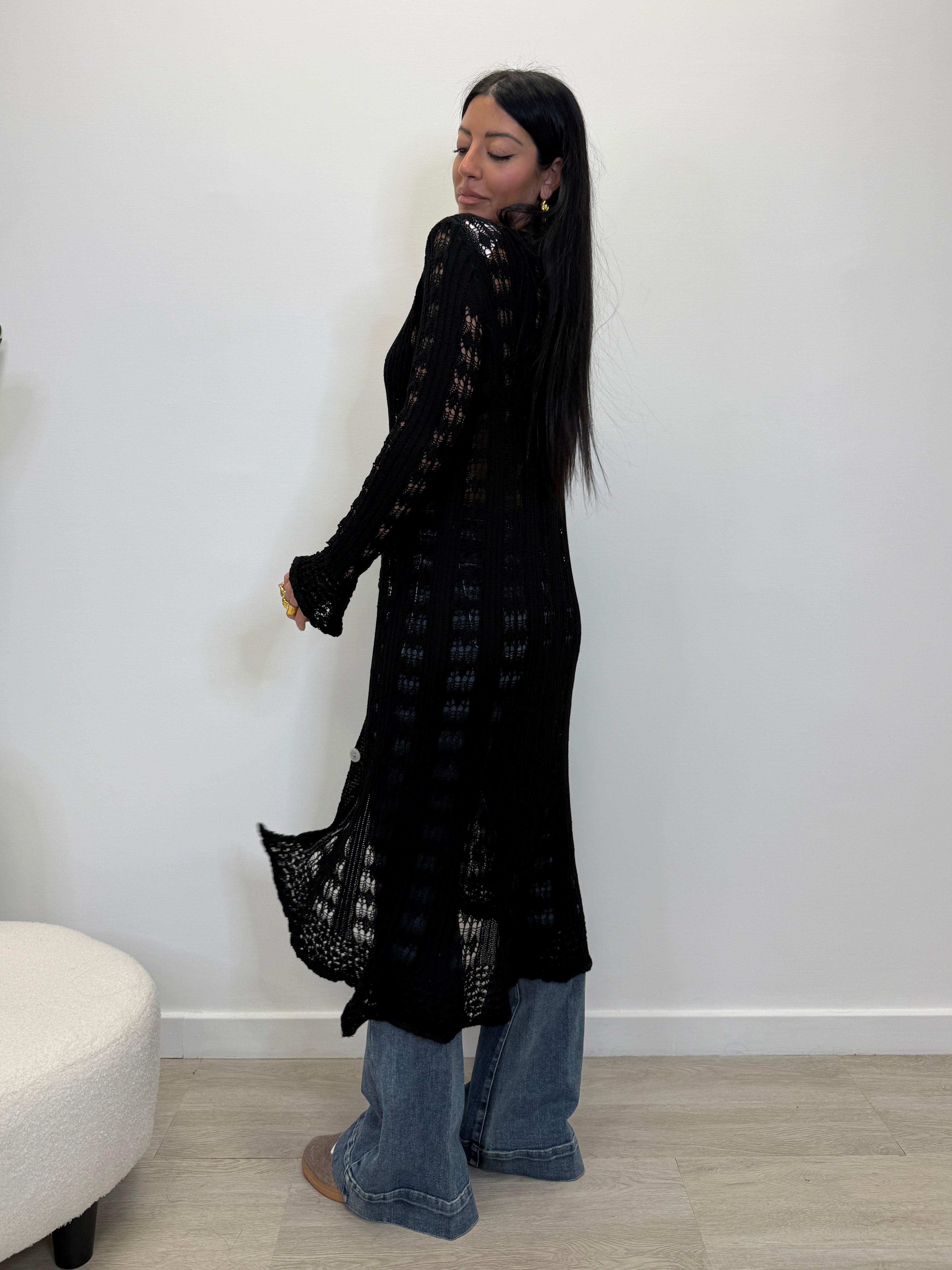 CARDIGAN LUNGO IN FILO 26099
