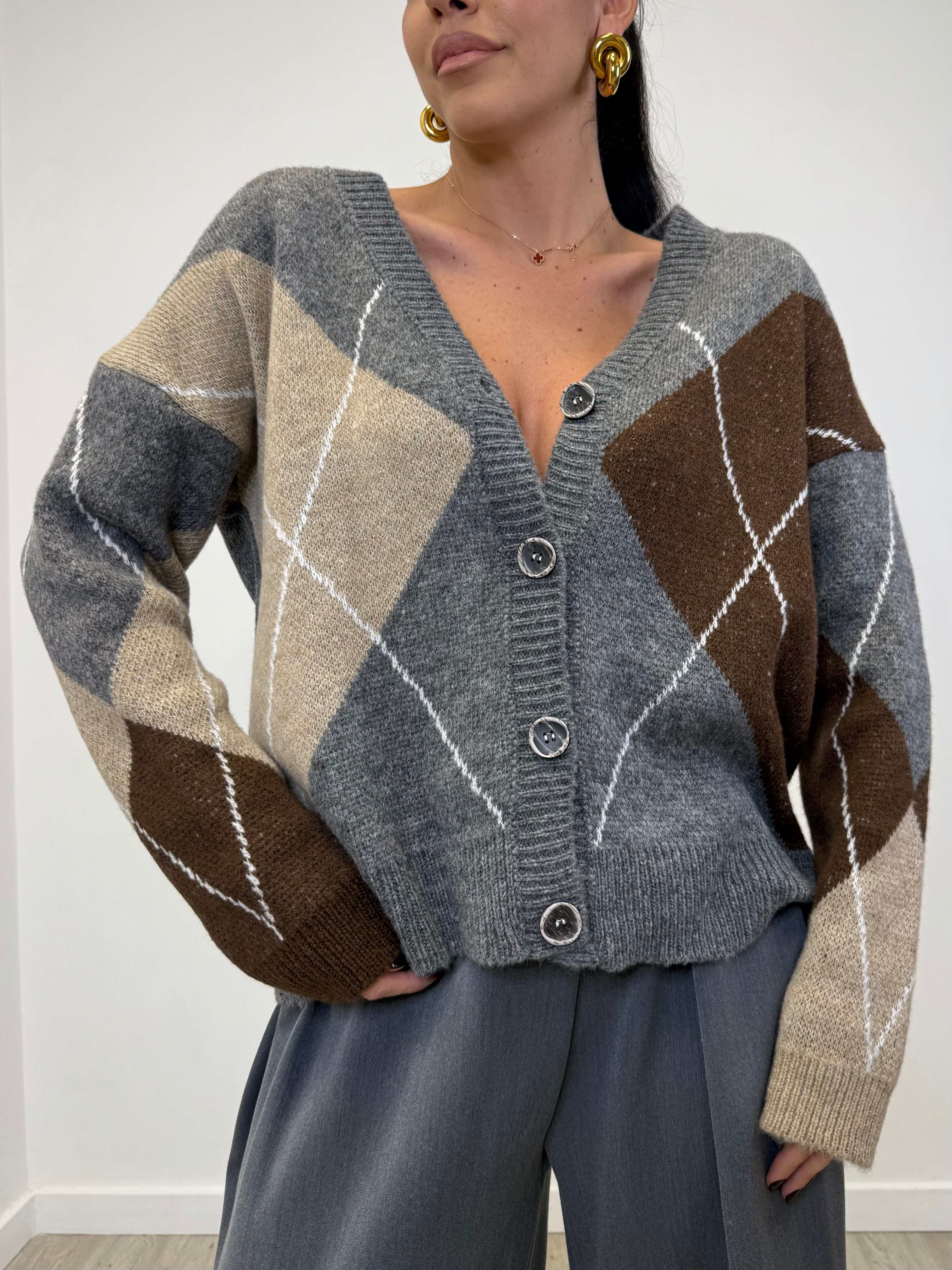 CARDIGAN ROMBI 25853